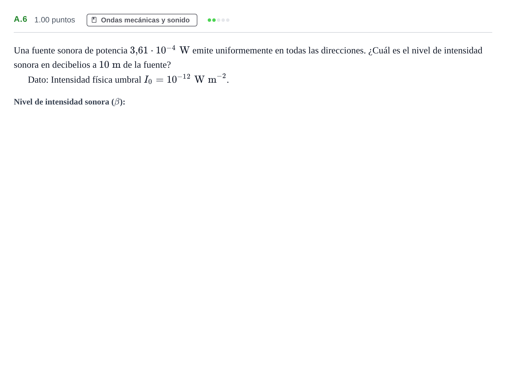 Enunciado: Ejercicio A.6 · Física PAU Castilla y León Ordinaria 2021