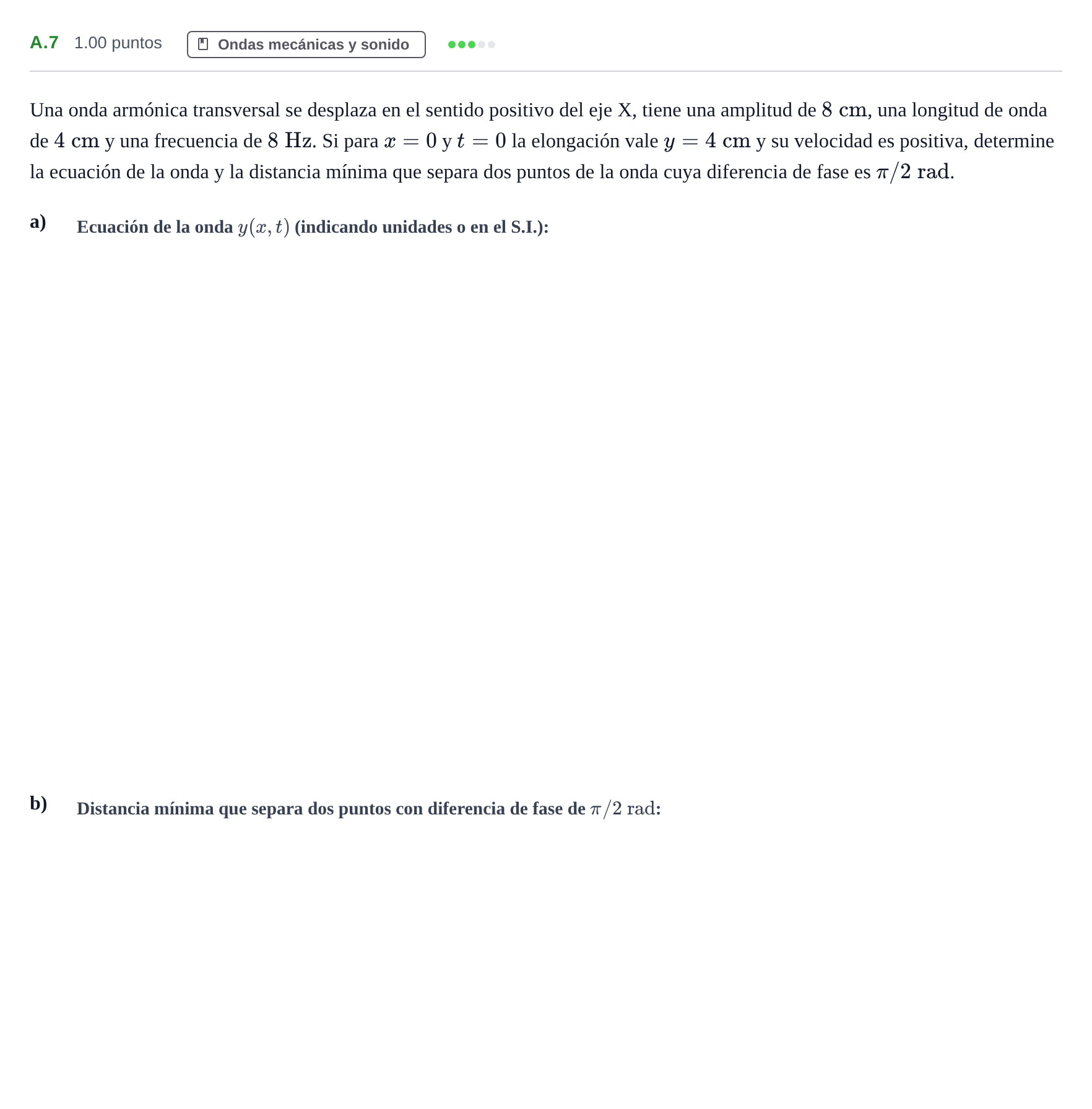 Enunciado: Ejercicio A.7 · Física PAU Castilla y León Ordinaria 2021