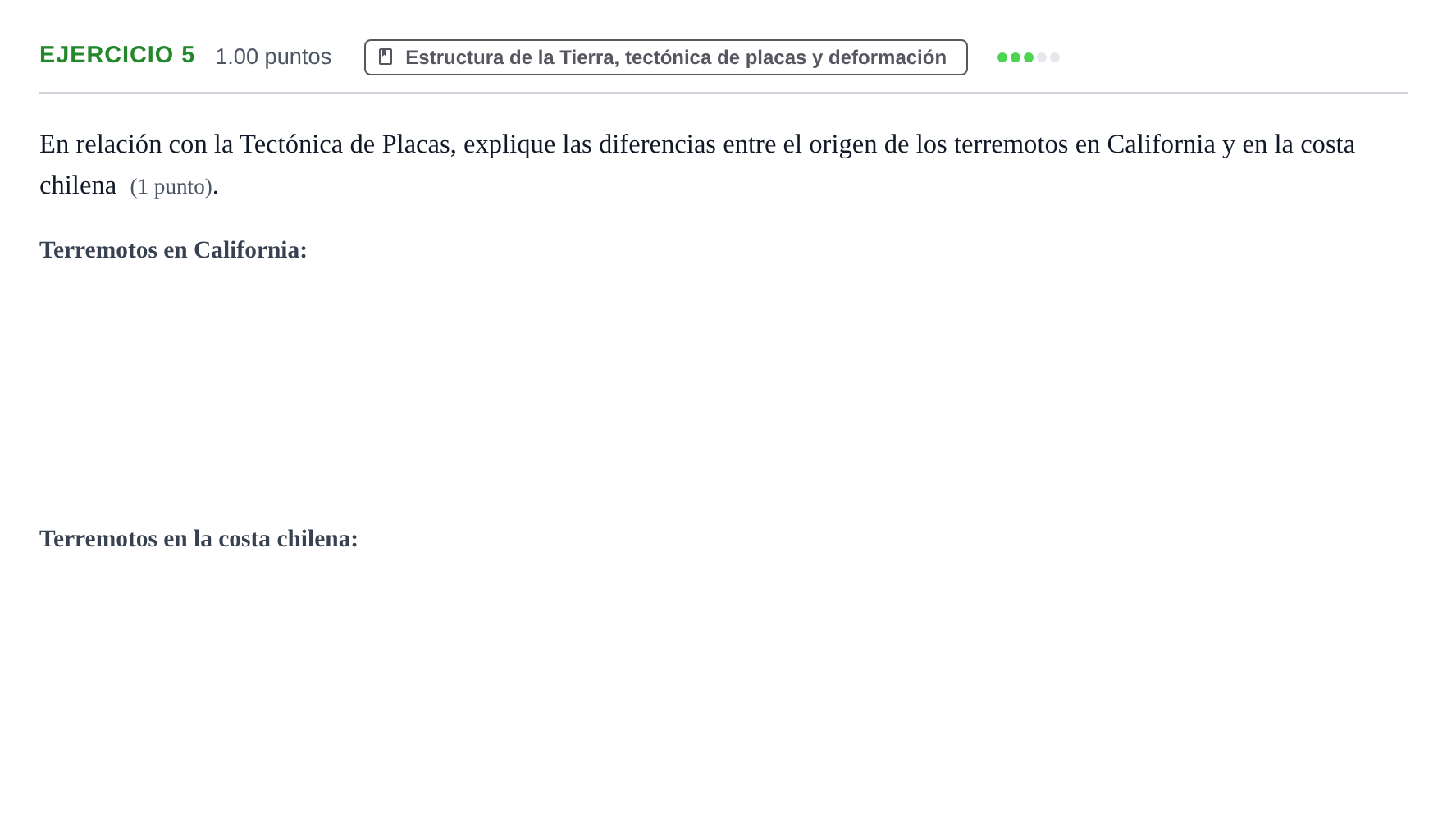 Enunciado: Problema 5 · Geología y Ciencias Ambientales PAU Castilla y León Ordinaria 2021