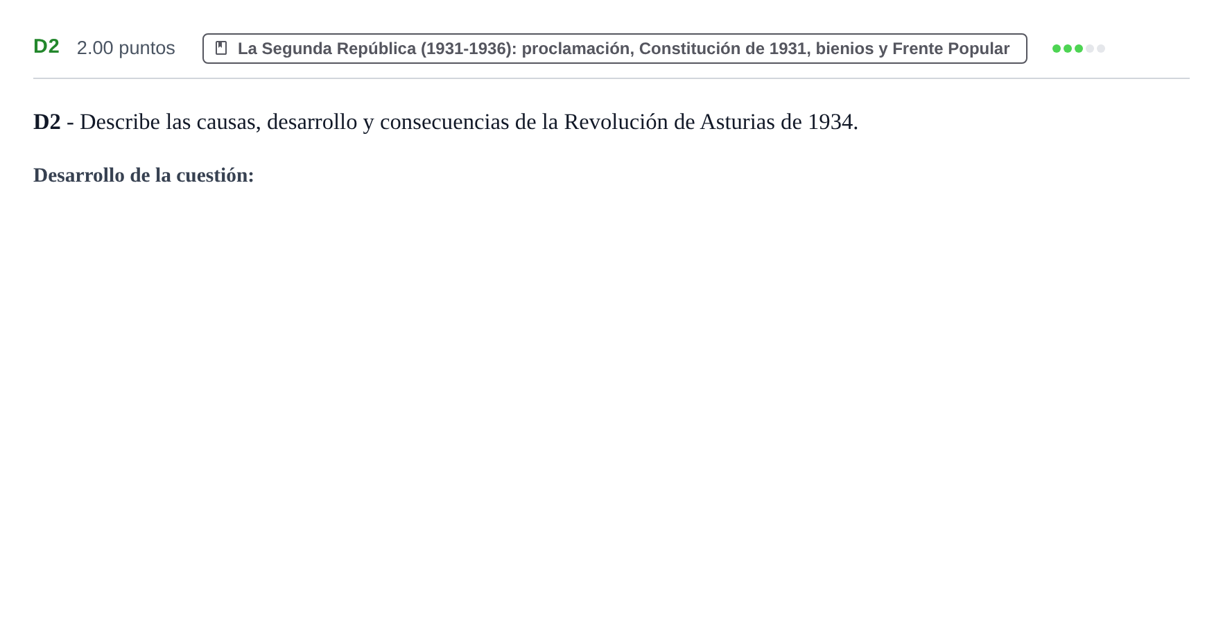 Enunciado: Ejercicio D2 · Historia de España PAU Castilla y León Ordinaria 2021