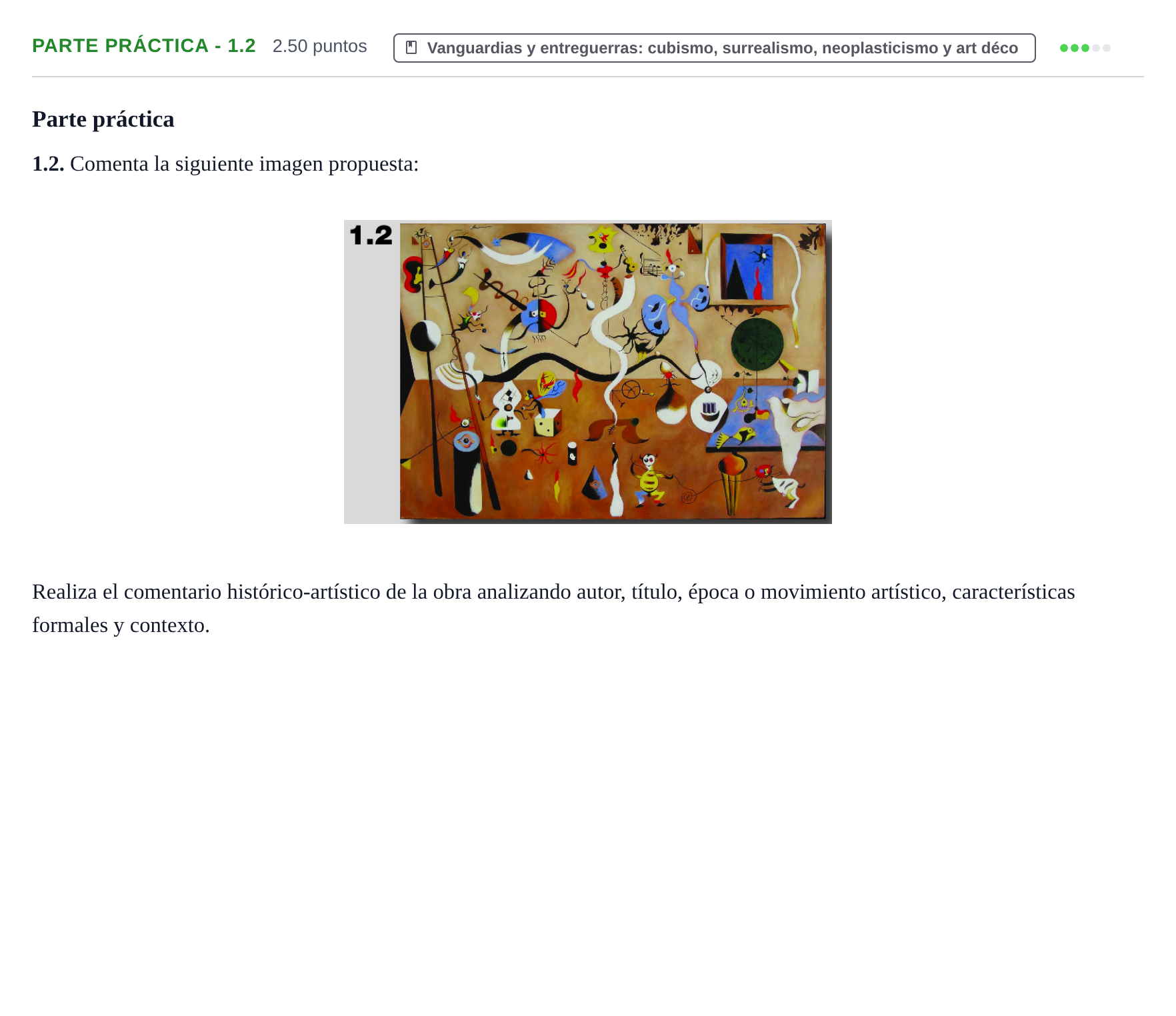 Enunciado: Ejercicio Parte práctica - 1.2 · Fundamentos Artísticos PAU Castilla y León Extraordinaria 2021