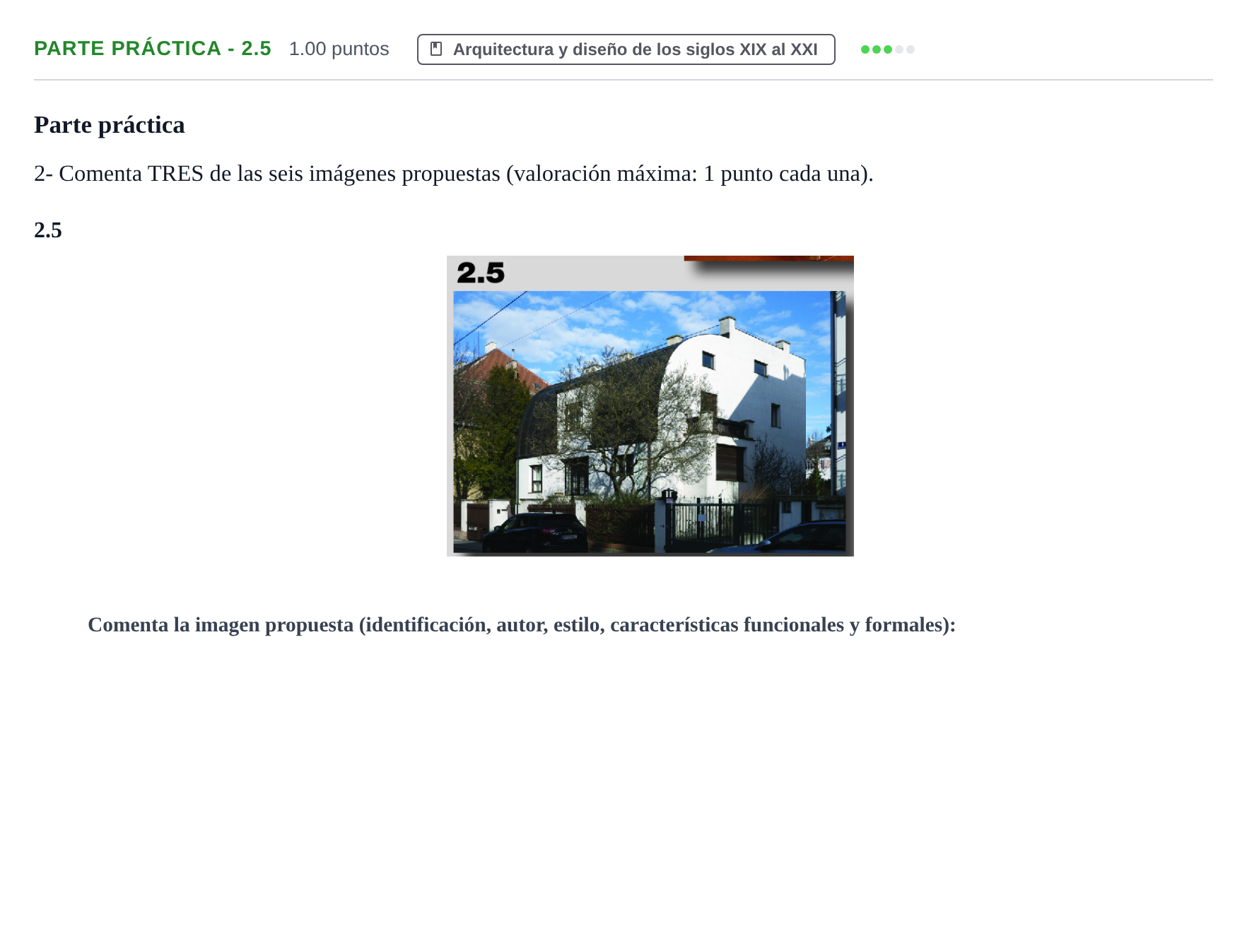 Enunciado: Ejercicio Parte práctica - 2.5 · Fundamentos Artísticos PAU Castilla y León Extraordinaria 2021