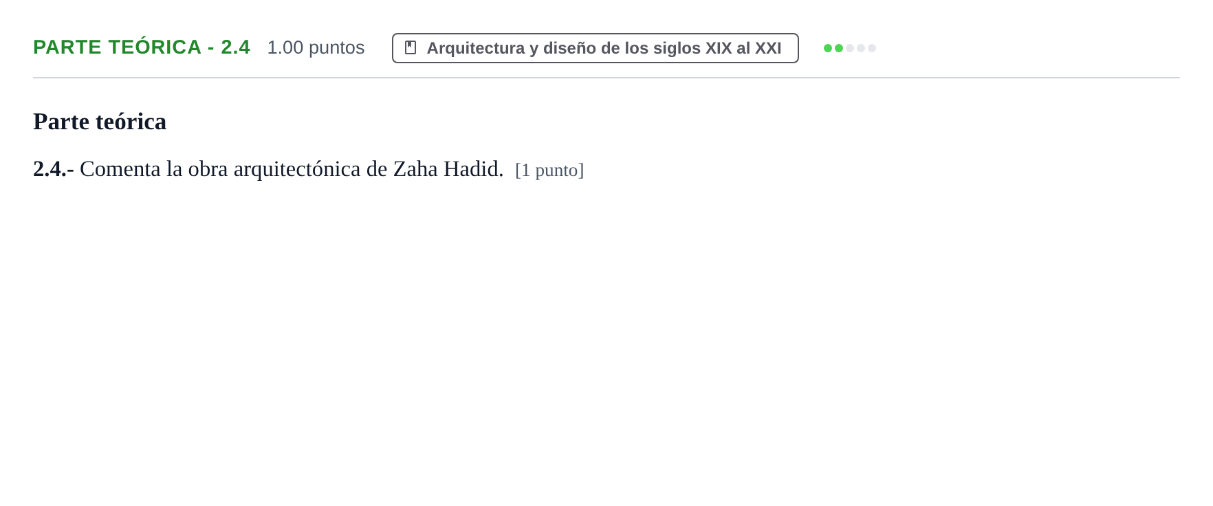 Enunciado: Ejercicio Parte teórica - 2.4 · Fundamentos Artísticos PAU Castilla y León Extraordinaria 2021