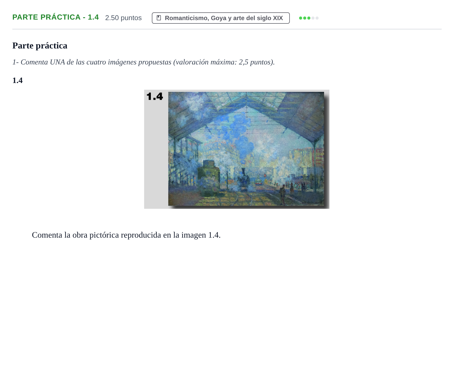 Enunciado: Ejercicio Parte práctica - 1.4 · Fundamentos Artísticos PAU Castilla y León Ordinaria 2021