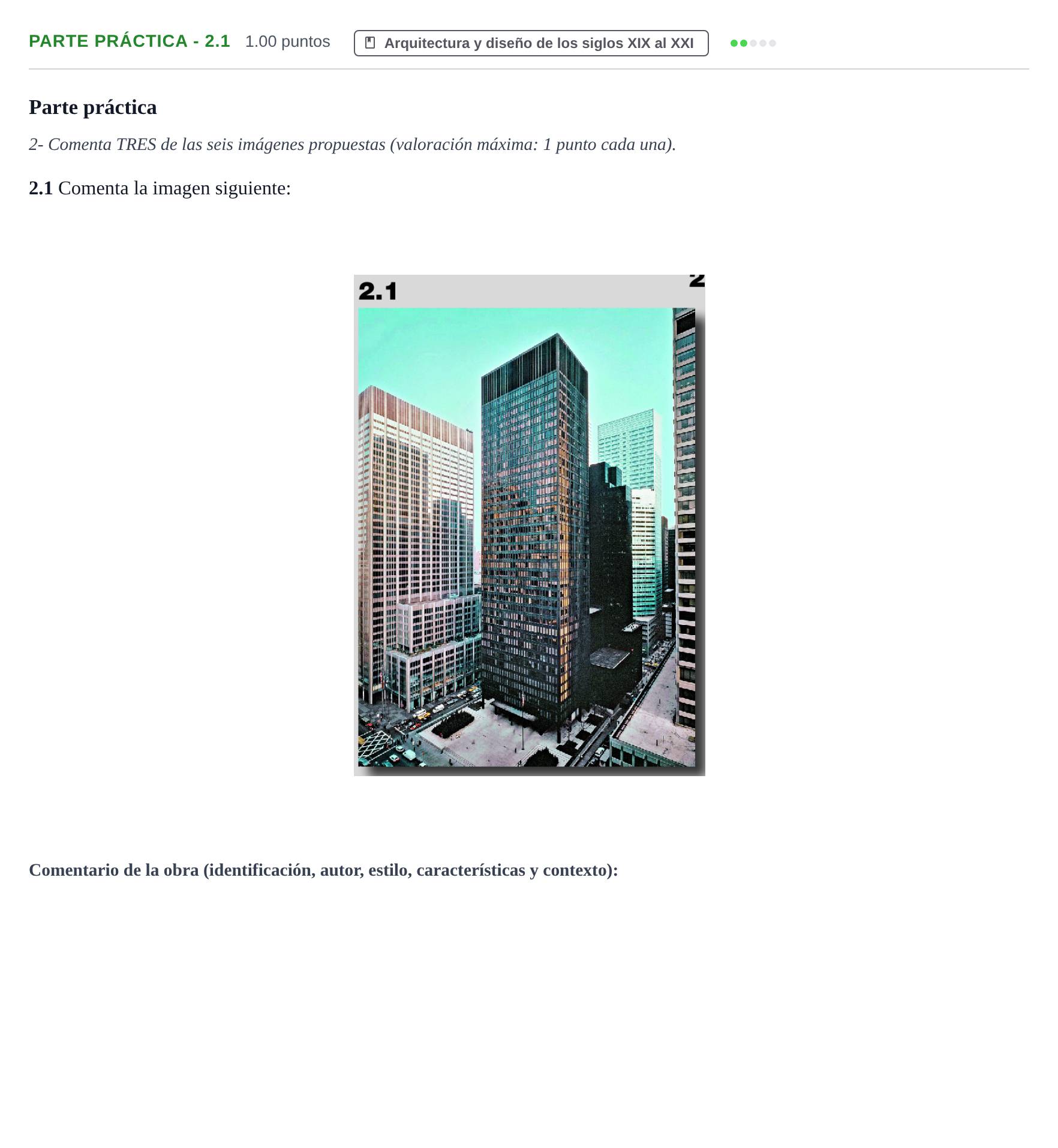 Enunciado: Ejercicio Parte práctica - 2.1 · Fundamentos Artísticos PAU Castilla y León Ordinaria 2021