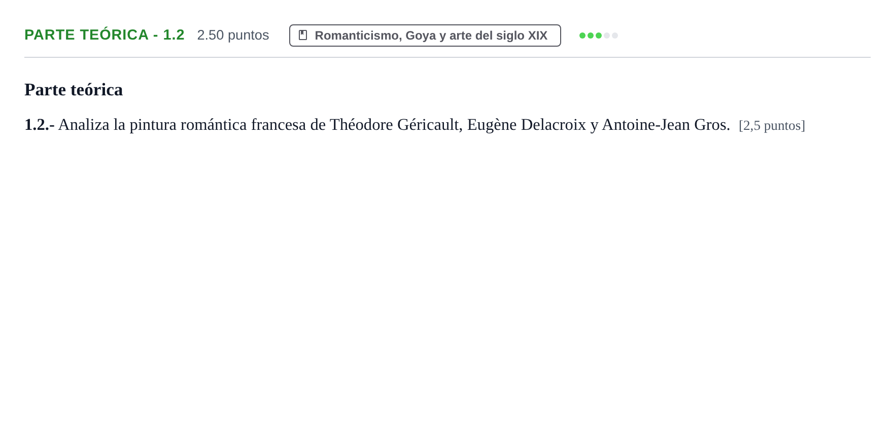 Enunciado: Ejercicio Parte teórica - 1.2 · Fundamentos Artísticos PAU Castilla y León Ordinaria 2021