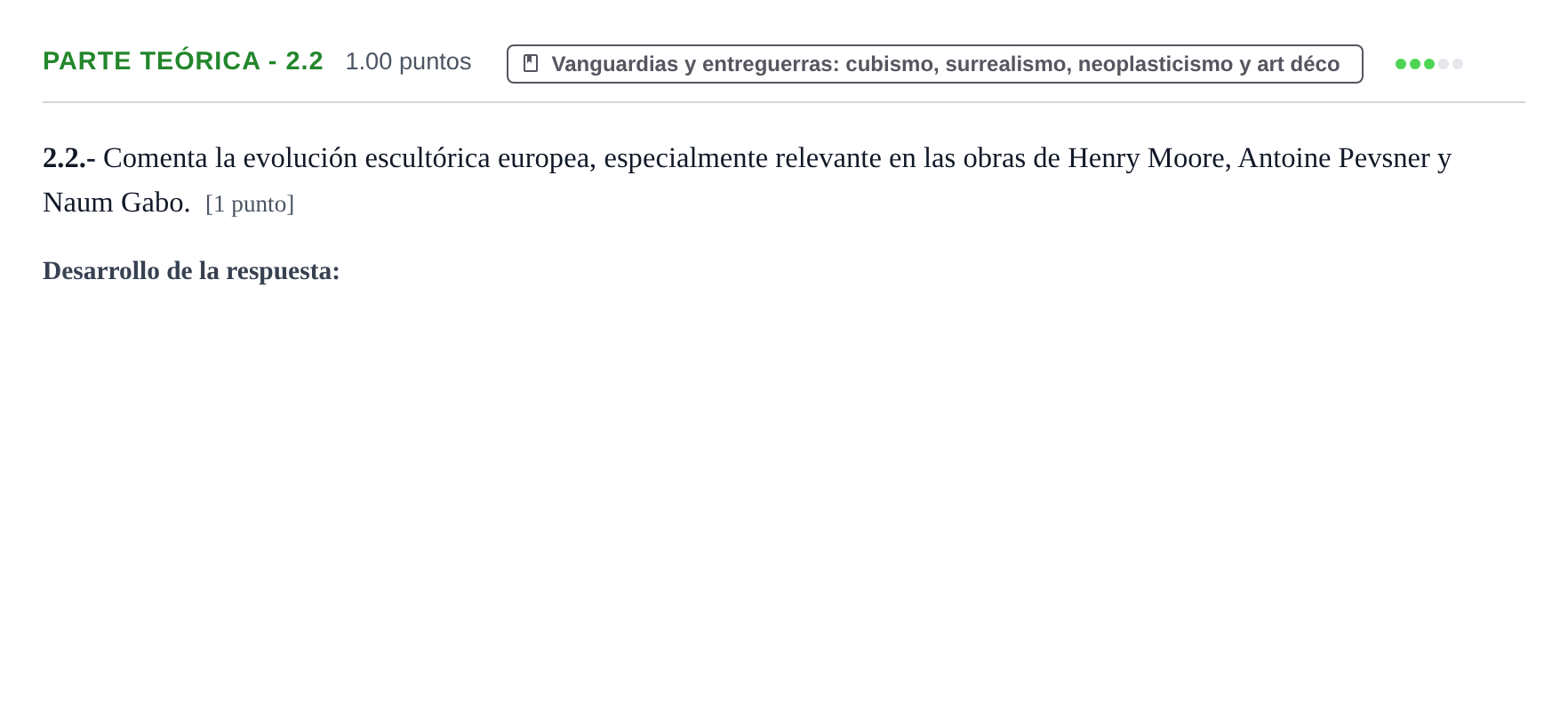 Enunciado: Ejercicio Parte teórica - 2.2 · Fundamentos Artísticos PAU Castilla y León Ordinaria 2021