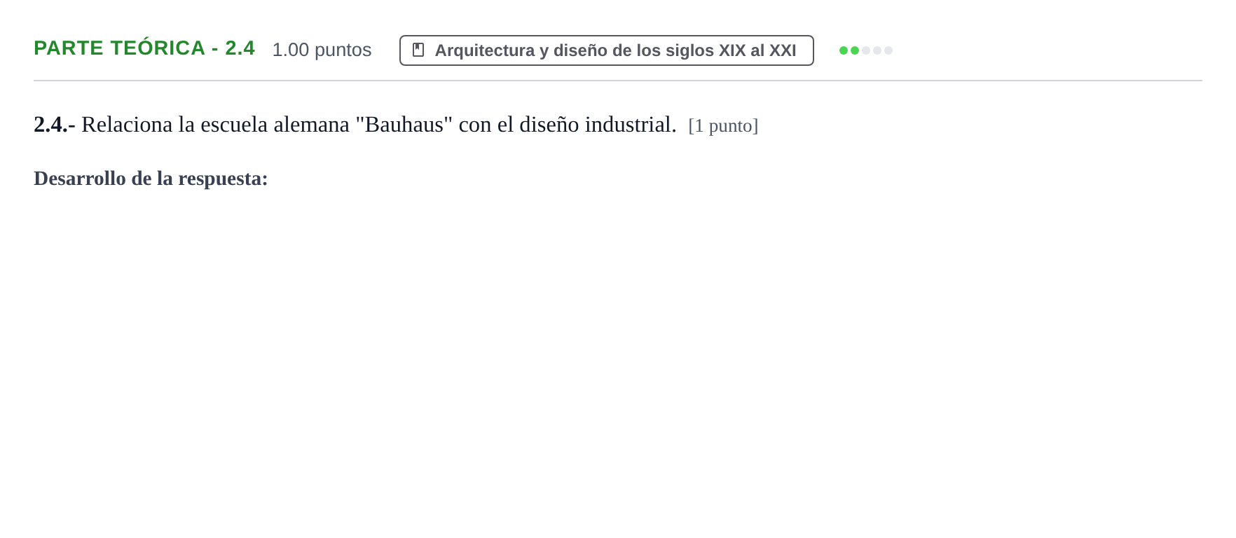 Enunciado: Ejercicio Parte teórica - 2.4 · Fundamentos Artísticos PAU Castilla y León Ordinaria 2021