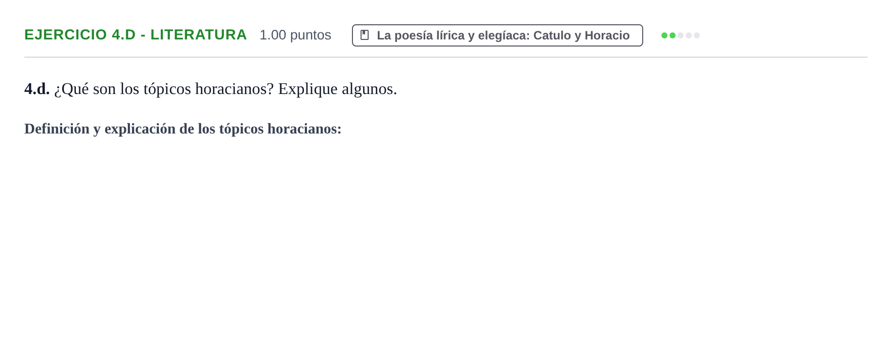 Enunciado: Ejercicio 4.d - Literatura · Latín II PAU Castilla y León Ordinaria 2021