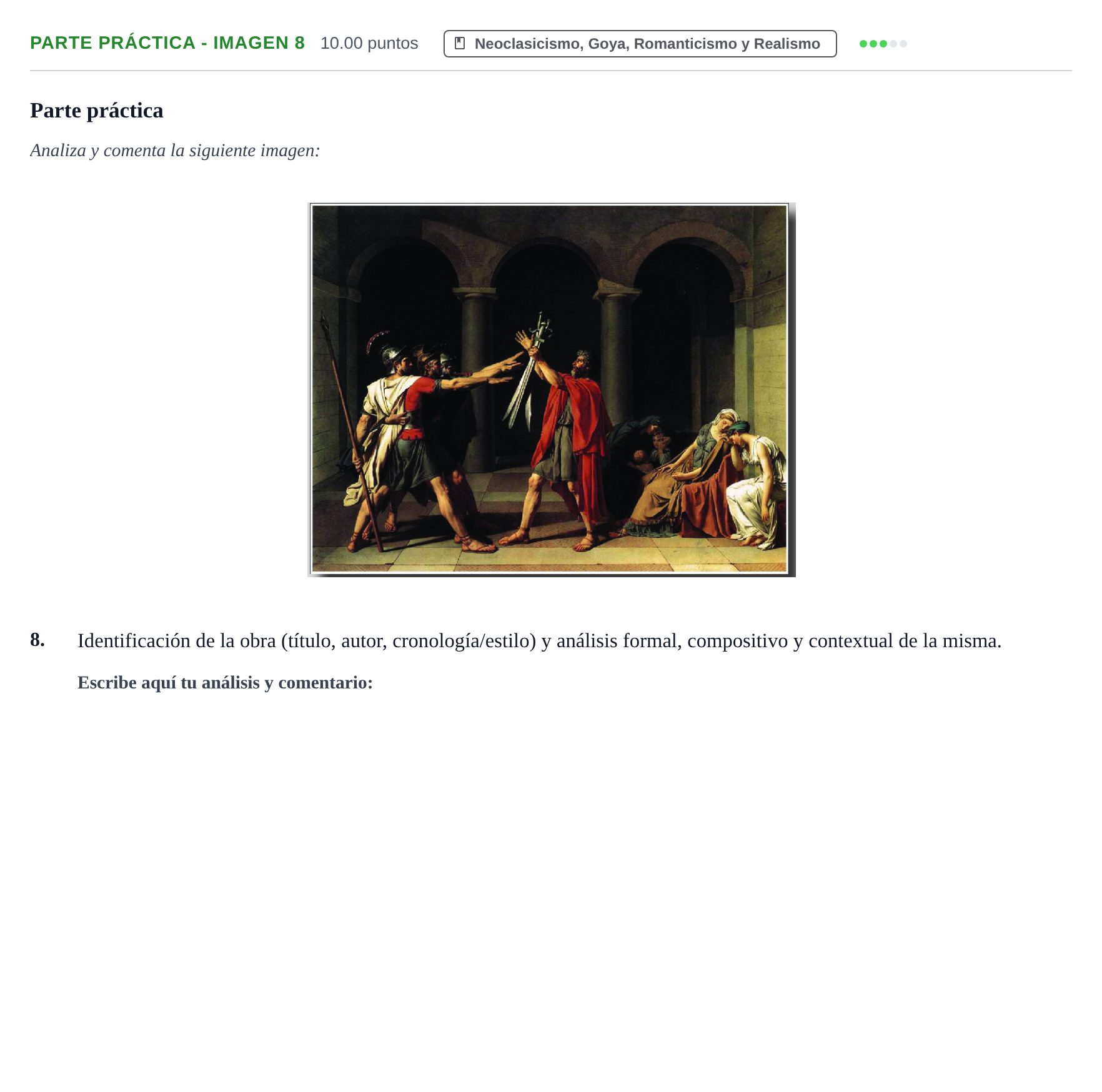 Enunciado: Ejercicio Parte práctica - Imagen 8 · Historia del Arte PAU Castilla y León Ordinaria 2021