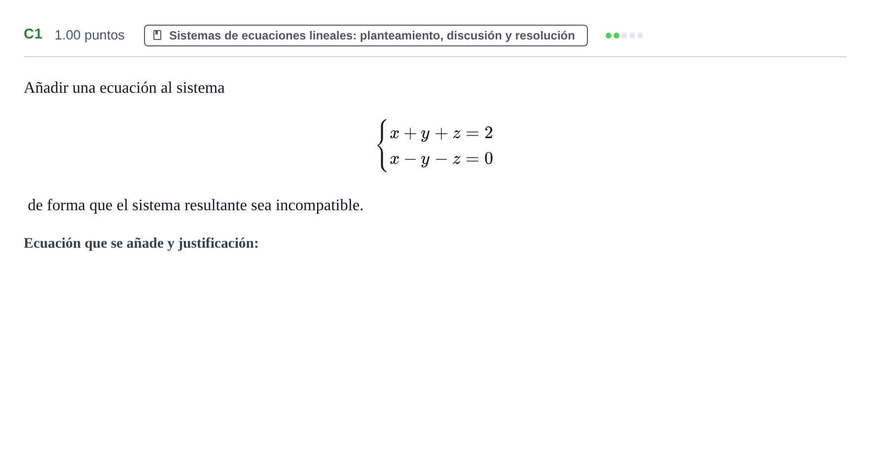 Enunciado: Ejercicio C1 · Matemáticas aplicadas a las Ciencias Sociales II PAU Castilla y León Ordinaria 2021