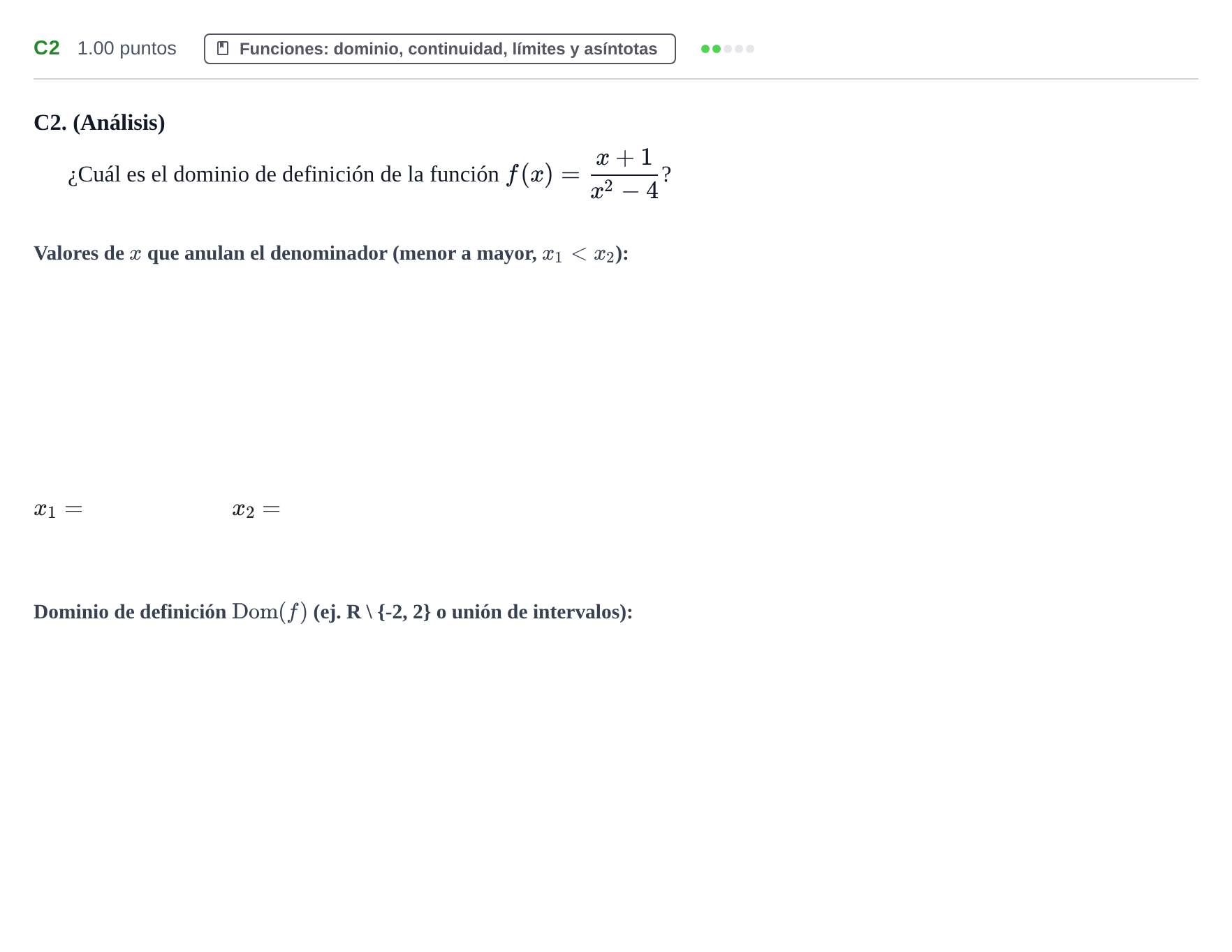 Enunciado: Ejercicio C2 · Matemáticas aplicadas a las Ciencias Sociales II PAU Castilla y León Ordinaria 2021