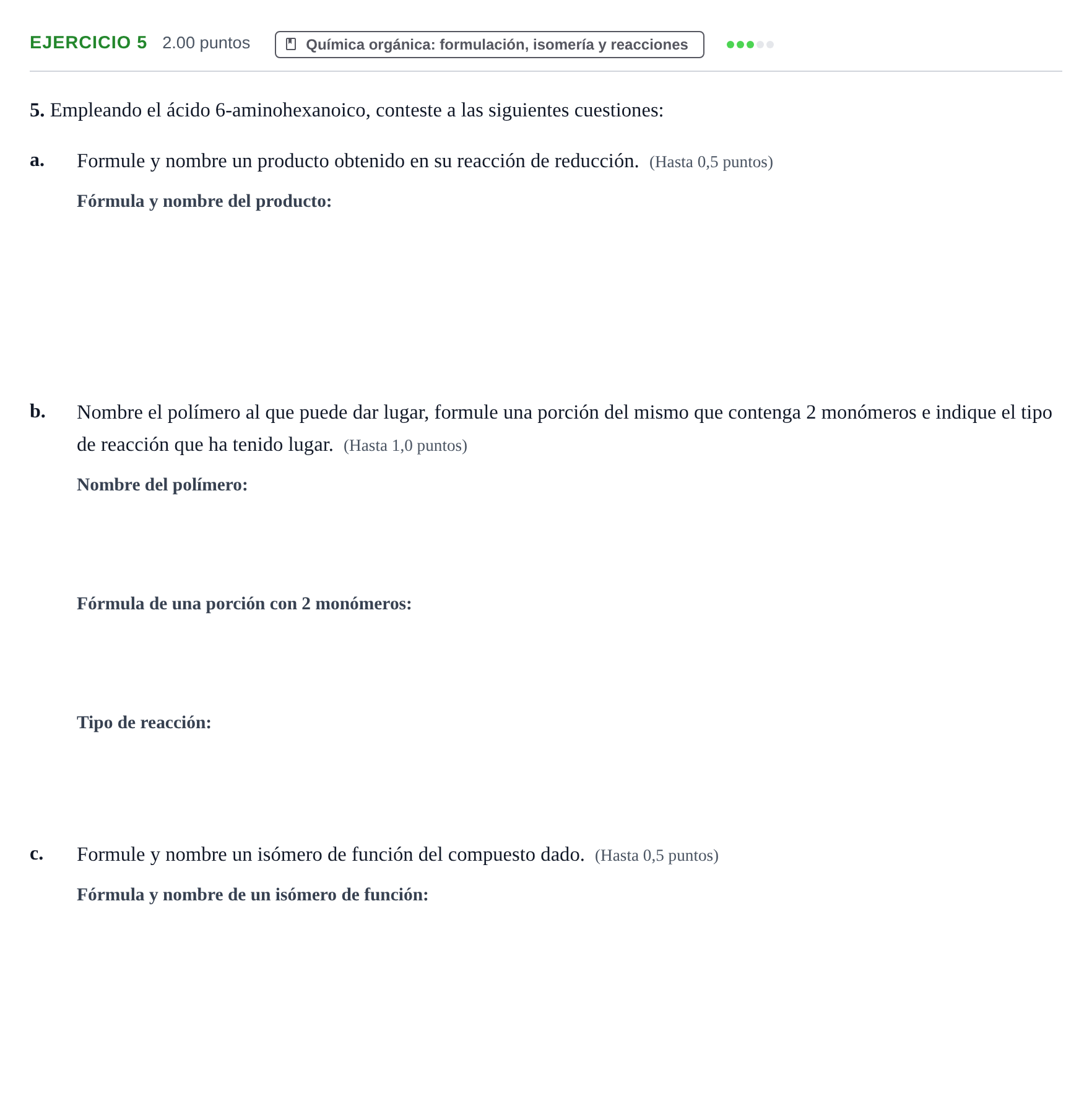 Enunciado: Problema 5 · Química PAU Castilla y León Ordinaria 2021