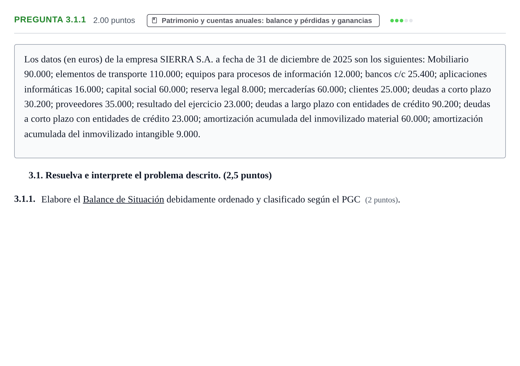Enunciado: Pregunta 3.1.1 · Empresa y Diseño de Modelos de Negocio PAU Castilla-La Mancha Ordinaria 2026