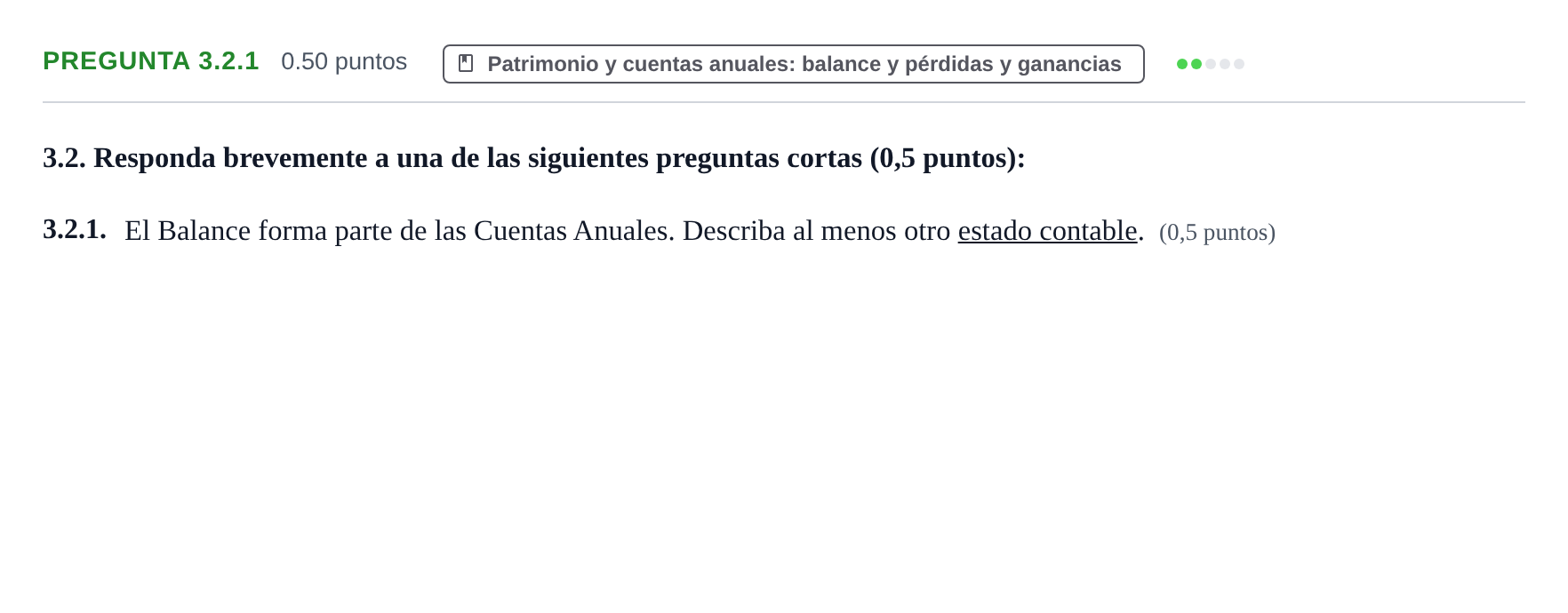 Enunciado: Pregunta 3.2.1 · Empresa y Diseño de Modelos de Negocio PAU Castilla-La Mancha Ordinaria 2026