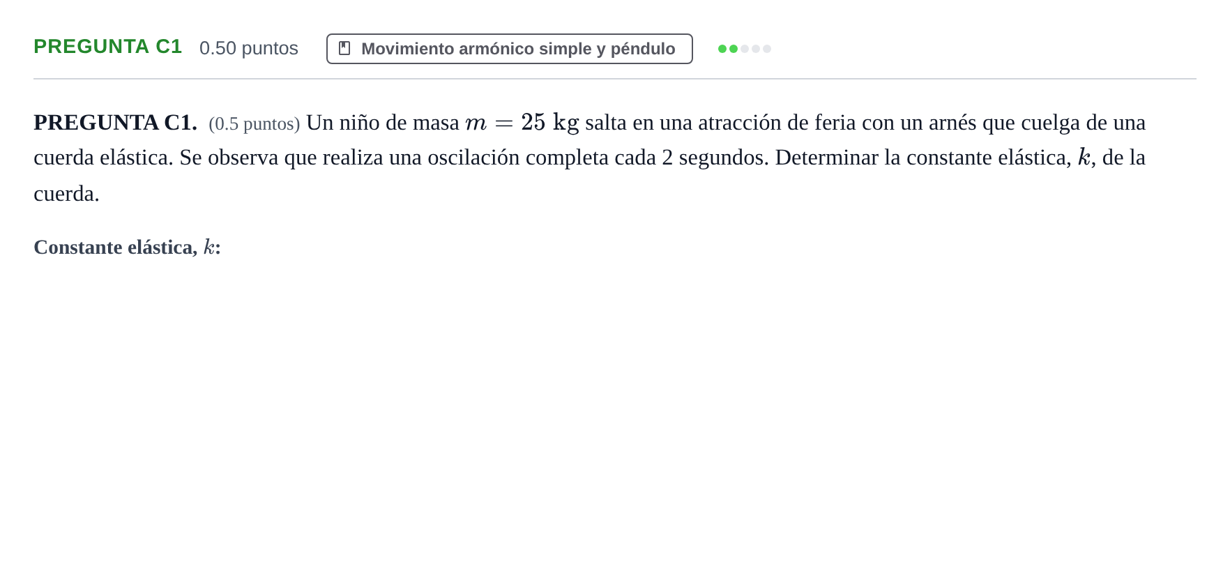 Enunciado: Pregunta C1 · Física PAU Castilla-La Mancha Extraordinaria 2026