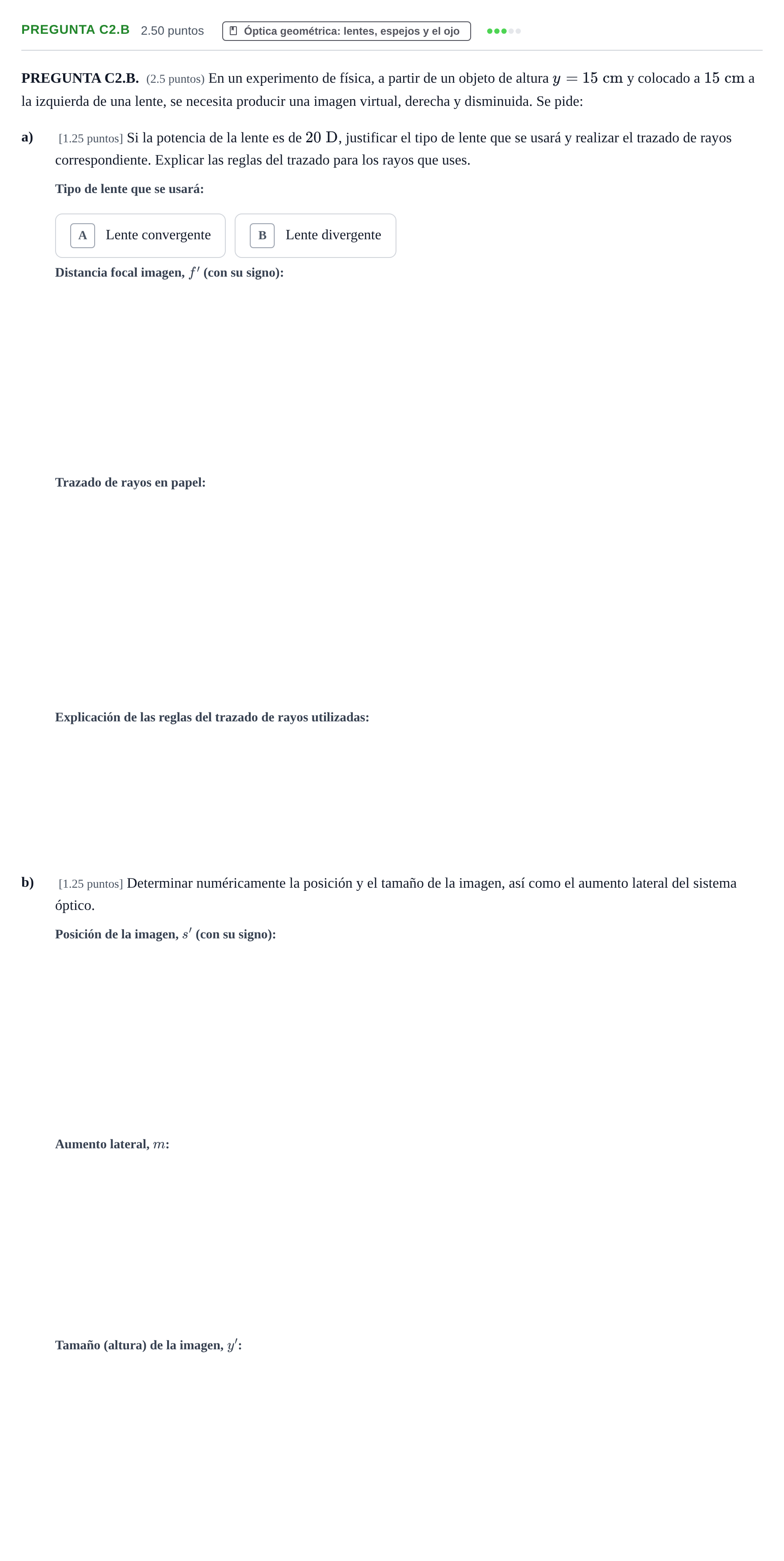 Enunciado: Pregunta C2.B · Física PAU Castilla-La Mancha Extraordinaria 2026