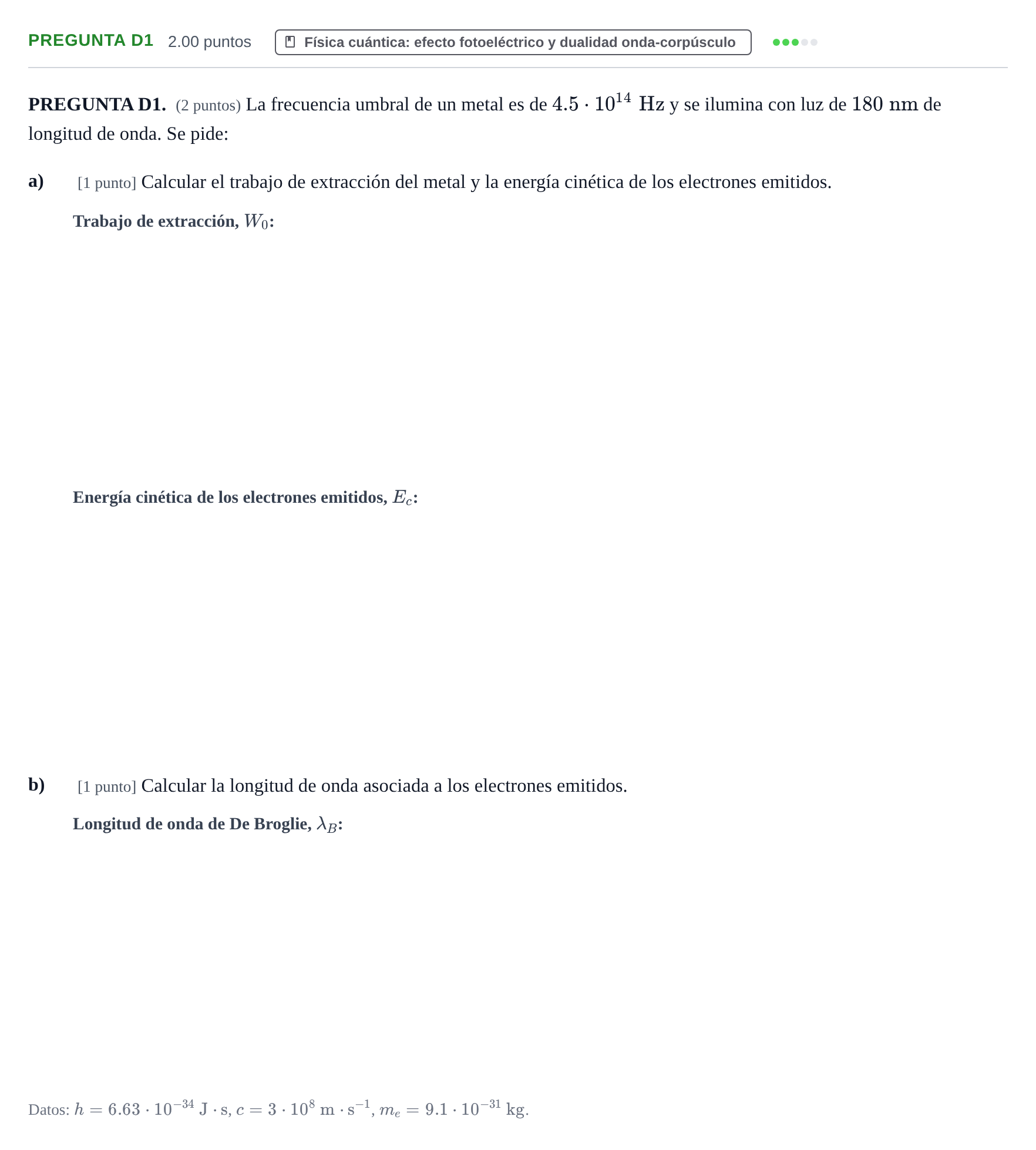 Enunciado: Pregunta D1 · Física PAU Castilla-La Mancha Extraordinaria 2026
