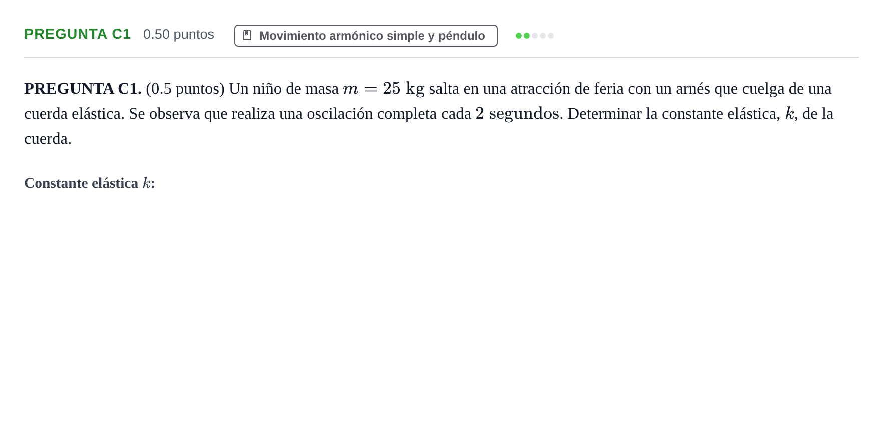 Enunciado: Pregunta C1 · Física PAU Castilla-La Mancha Extraordinaria 2026