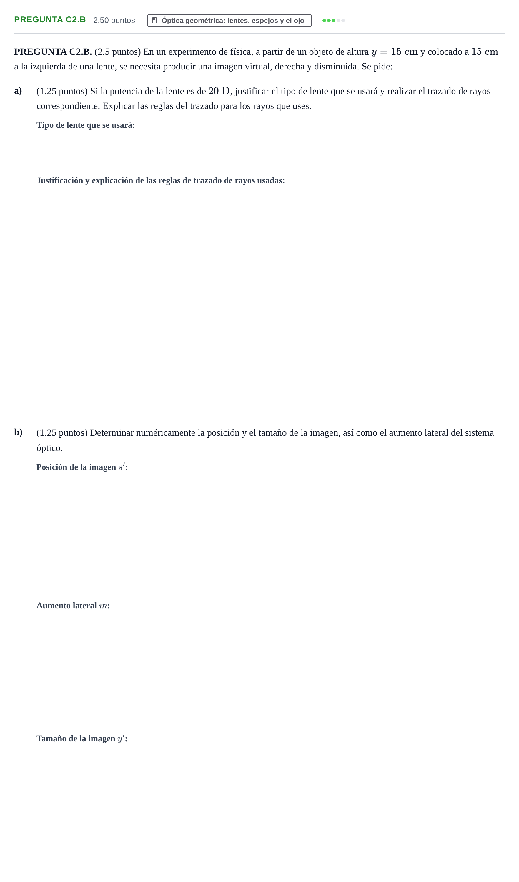 Enunciado: Pregunta C2.B · Física PAU Castilla-La Mancha Extraordinaria 2026