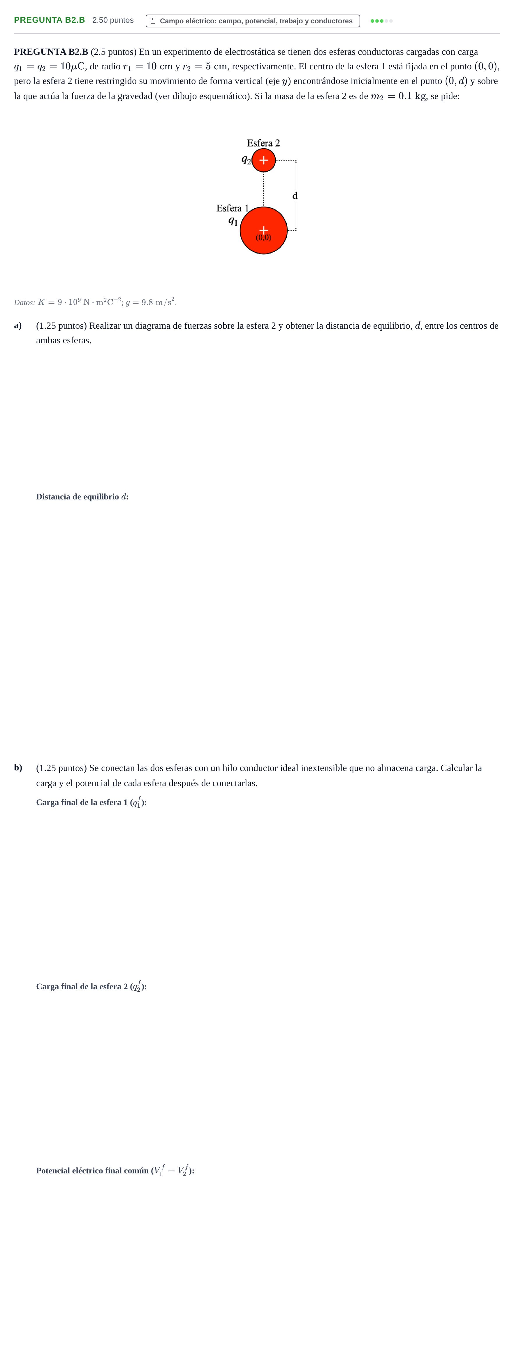 Enunciado: Pregunta B2.B · Física PAU Castilla-La Mancha Ordinaria 2026