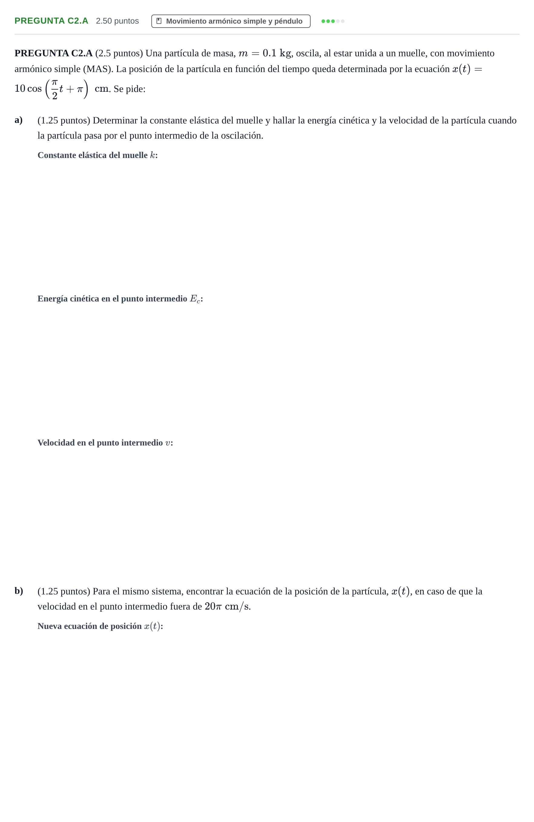 Enunciado: Pregunta C2.A · Física PAU Castilla-La Mancha Ordinaria 2026