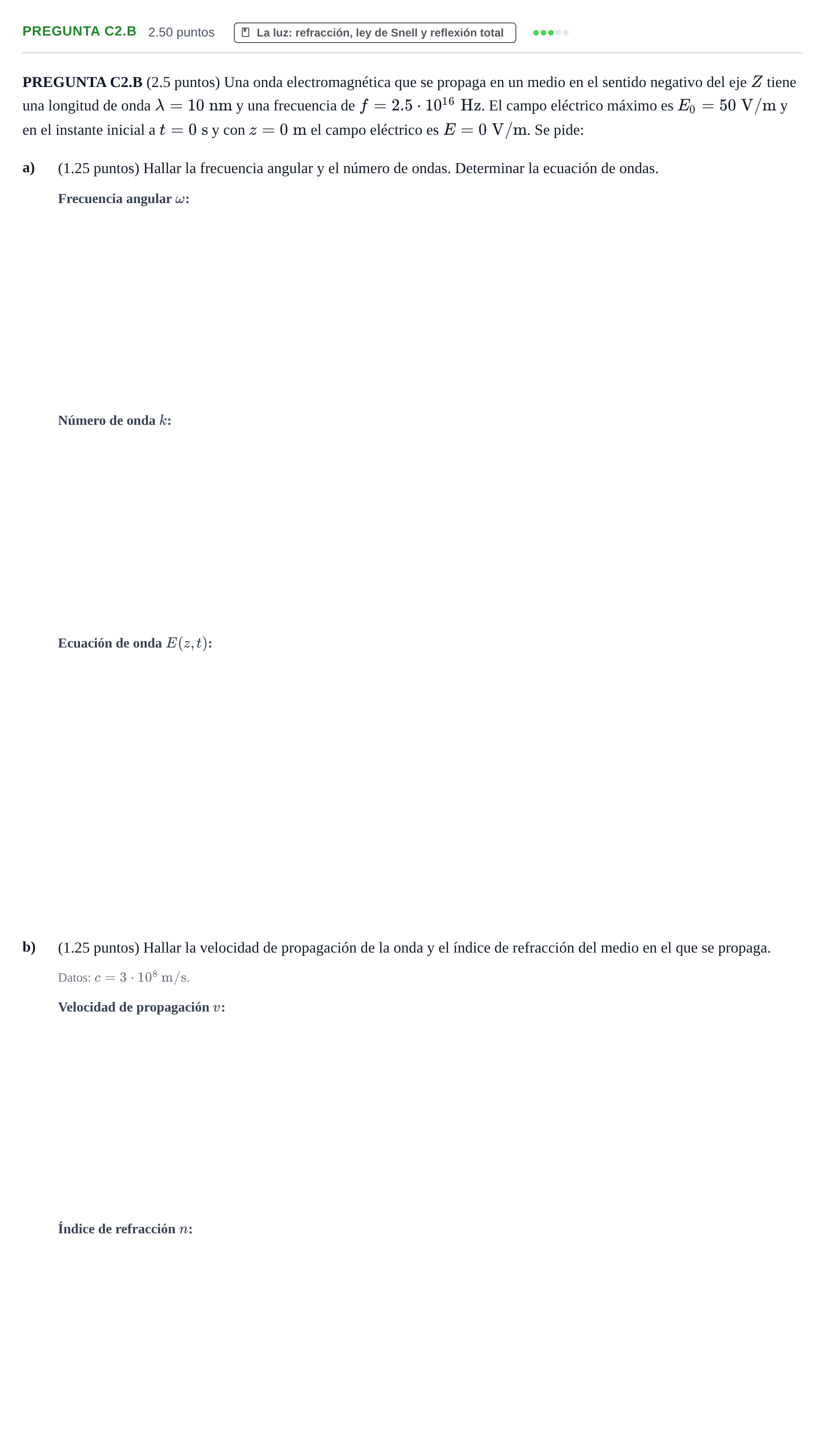 Enunciado: Pregunta C2.B · Física PAU Castilla-La Mancha Ordinaria 2026