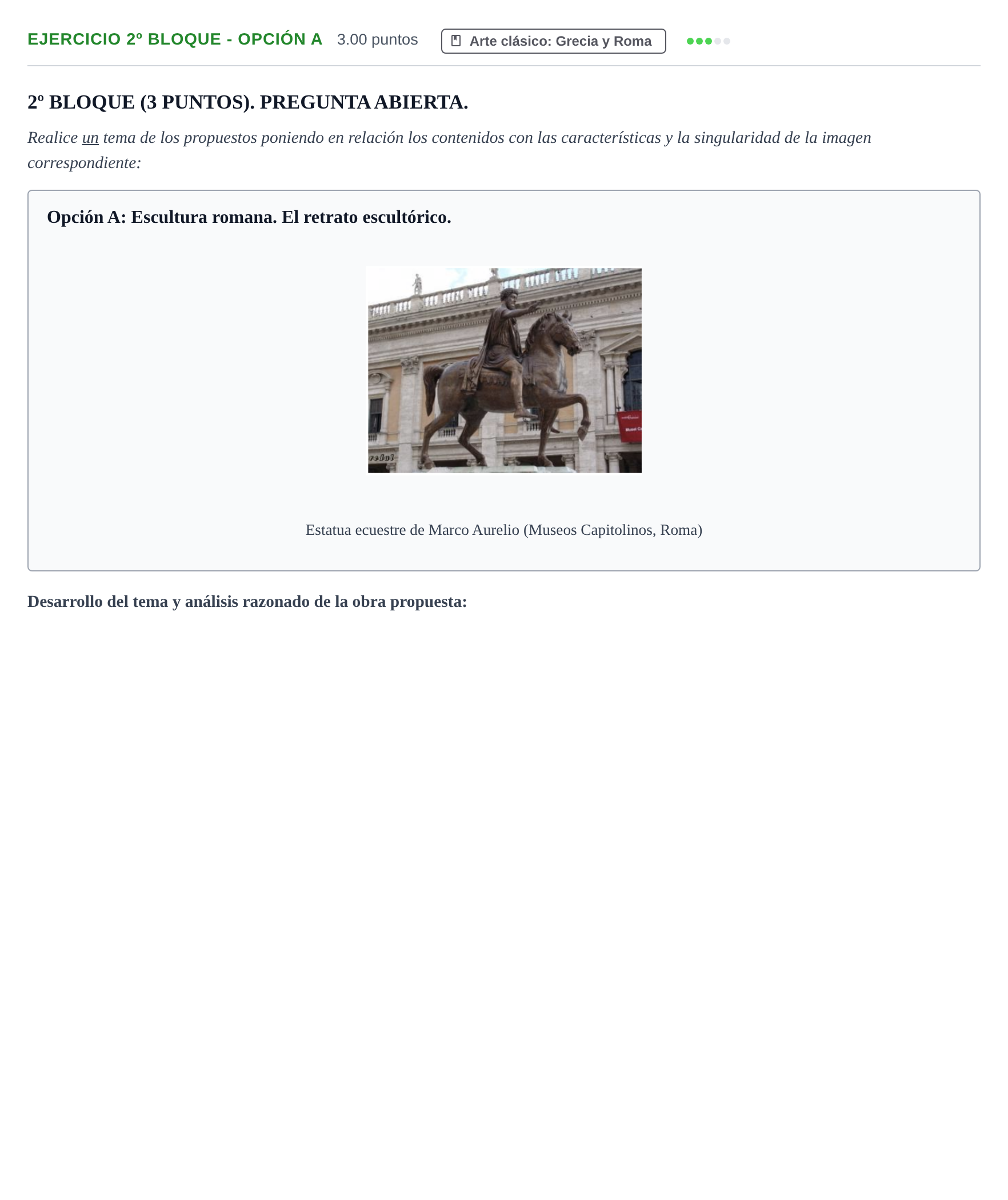 Enunciado: Ejercicio 2º Bloque - Opción A · Fundamentos Artísticos PAU Castilla-La Mancha Ordinaria 2026