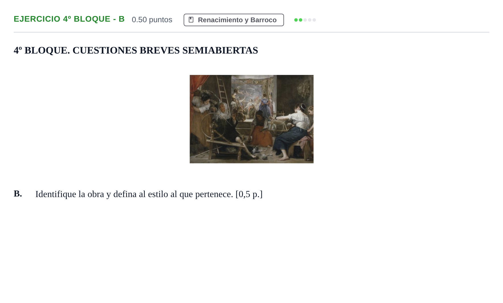 Enunciado: Ejercicio 4º Bloque - B · Fundamentos Artísticos PAU Castilla-La Mancha Ordinaria 2026