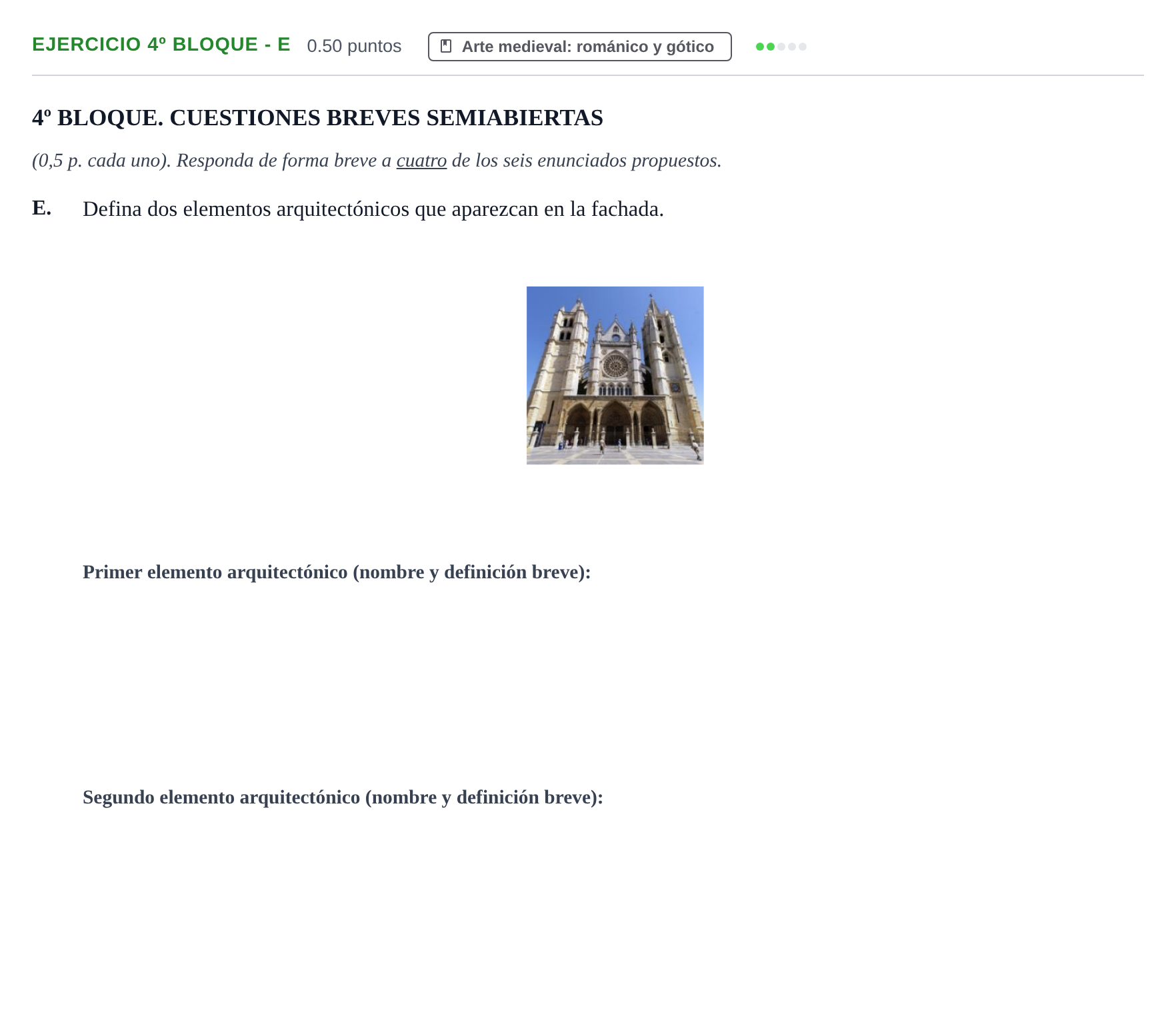 Enunciado: Ejercicio 4º Bloque - E · Fundamentos Artísticos PAU Castilla-La Mancha Ordinaria 2026