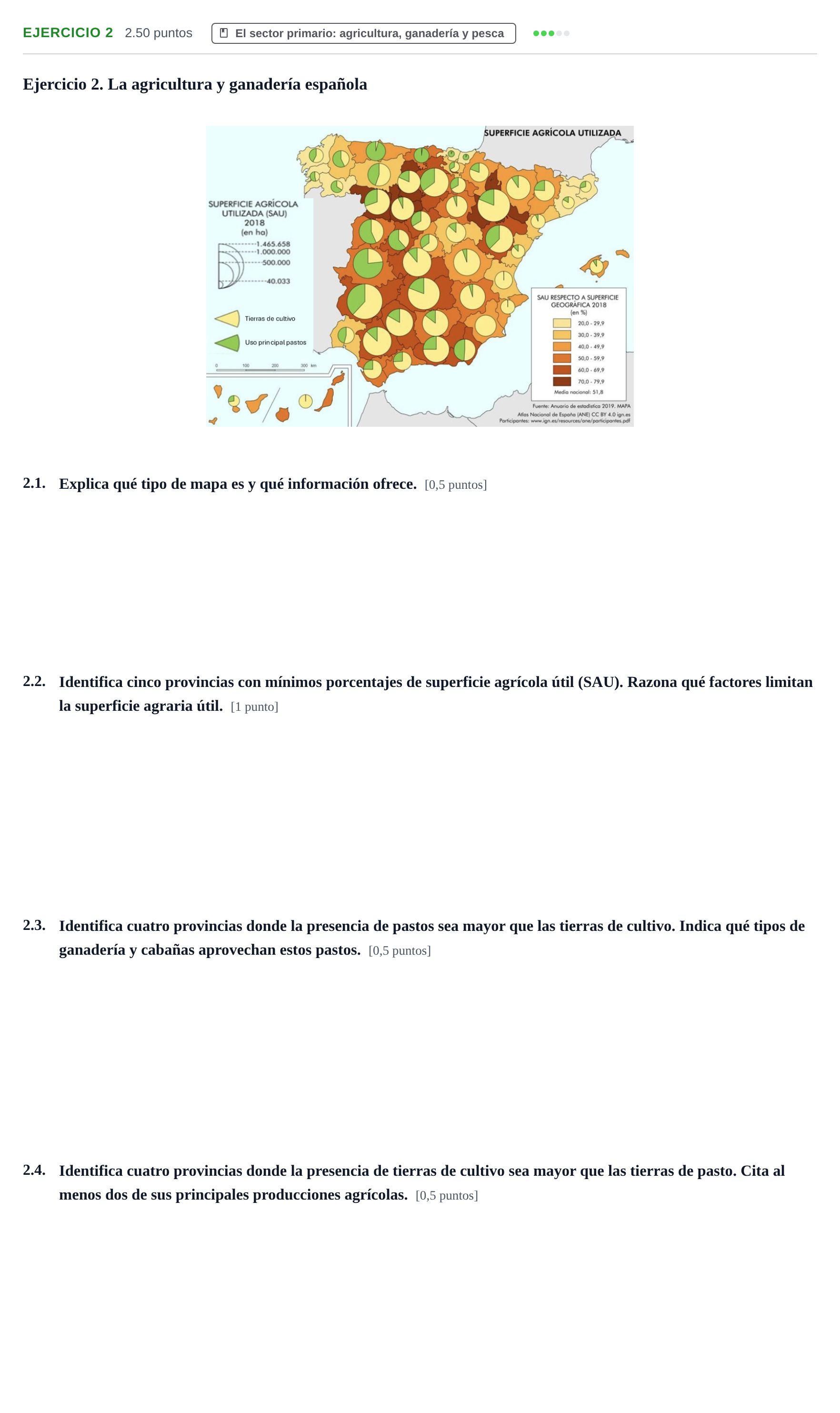 Enunciado: Ejercicio 2 · Geografía PAU Castilla-La Mancha Extraordinaria 2026