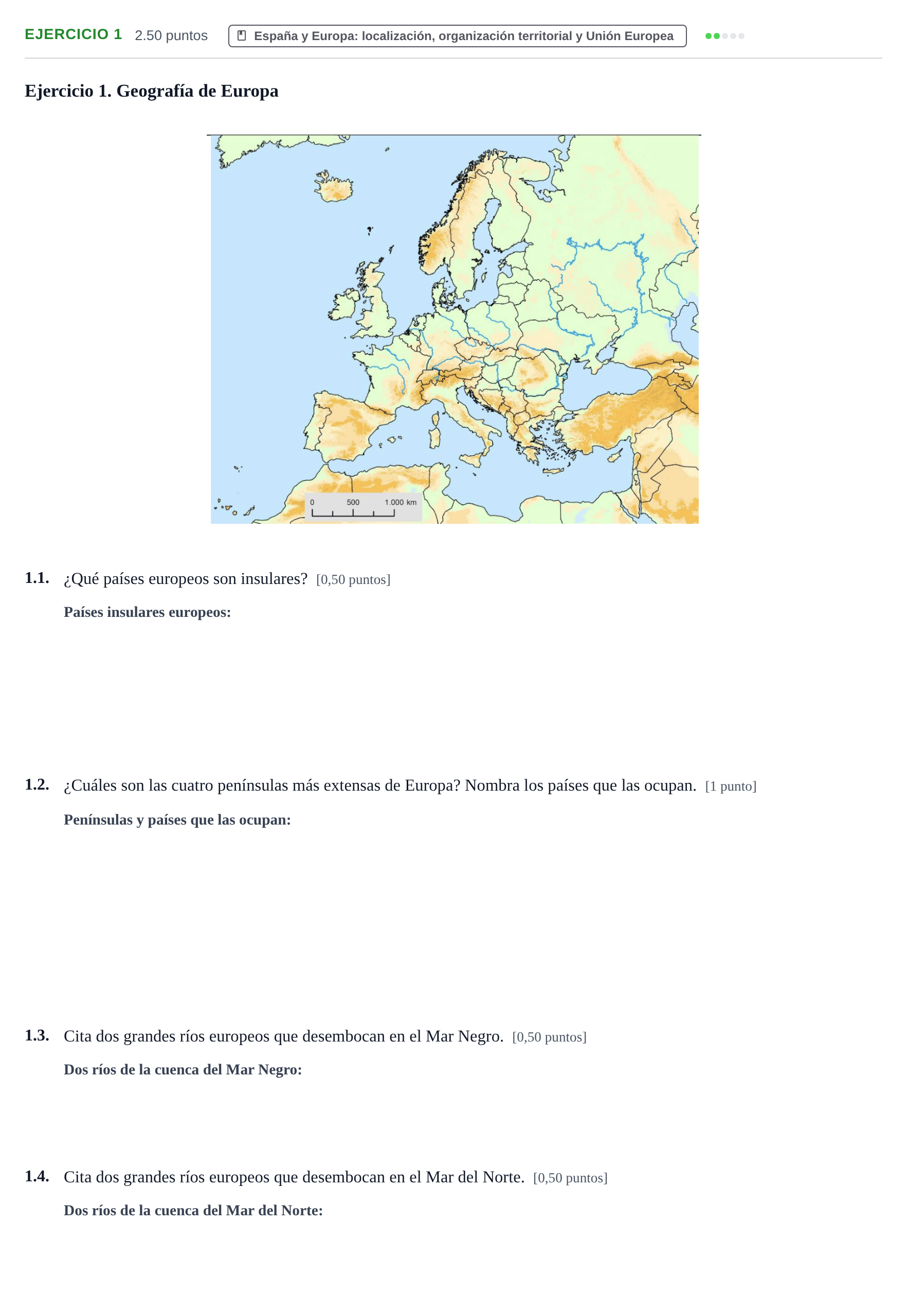 Enunciado: Ejercicio 1 · Geografía PAU Castilla-La Mancha Ordinaria 2026