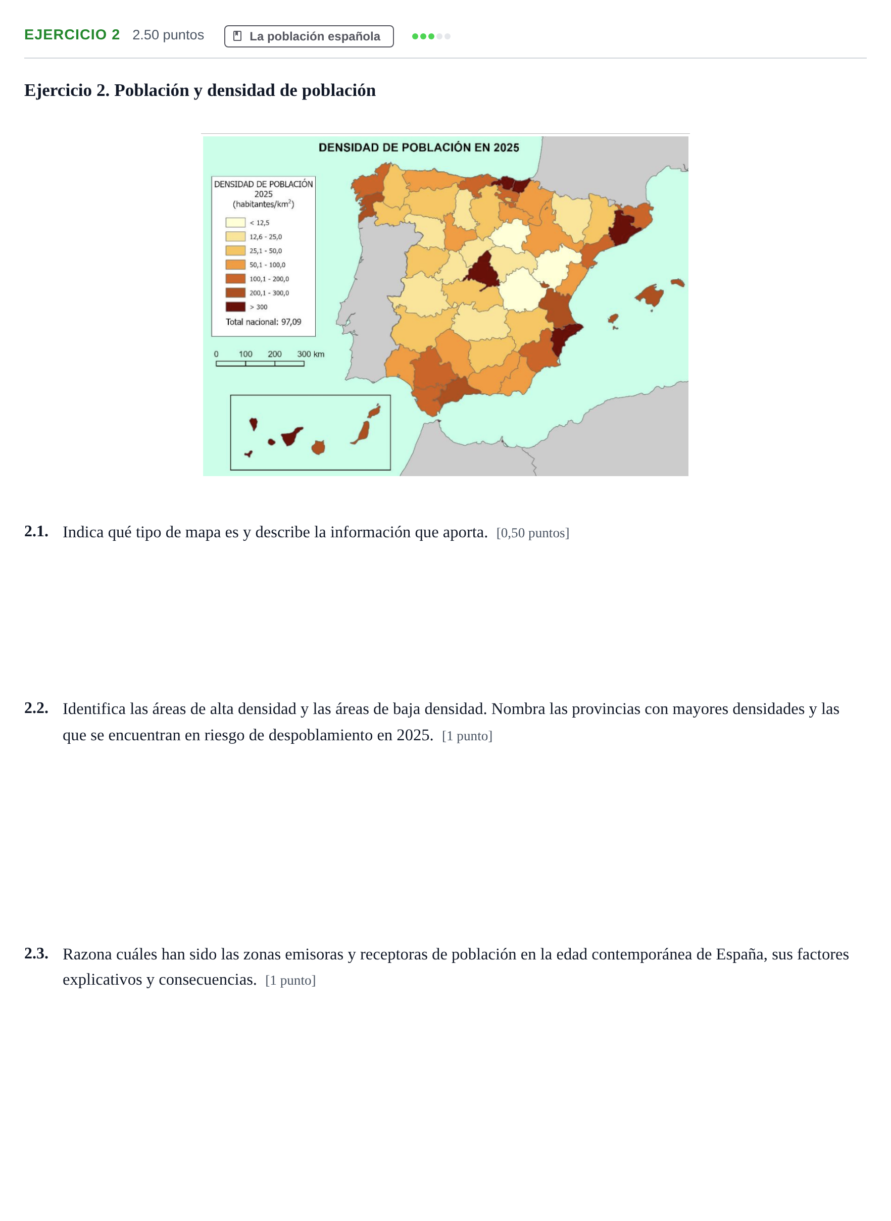 Enunciado: Ejercicio 2 · Geografía PAU Castilla-La Mancha Ordinaria 2026