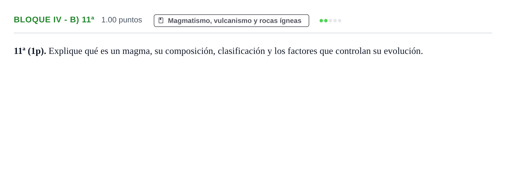 Enunciado: Bloque IV - B) 11ª · Geología y Ciencias Ambientales PAU Castilla-La Mancha Ordinaria 2026