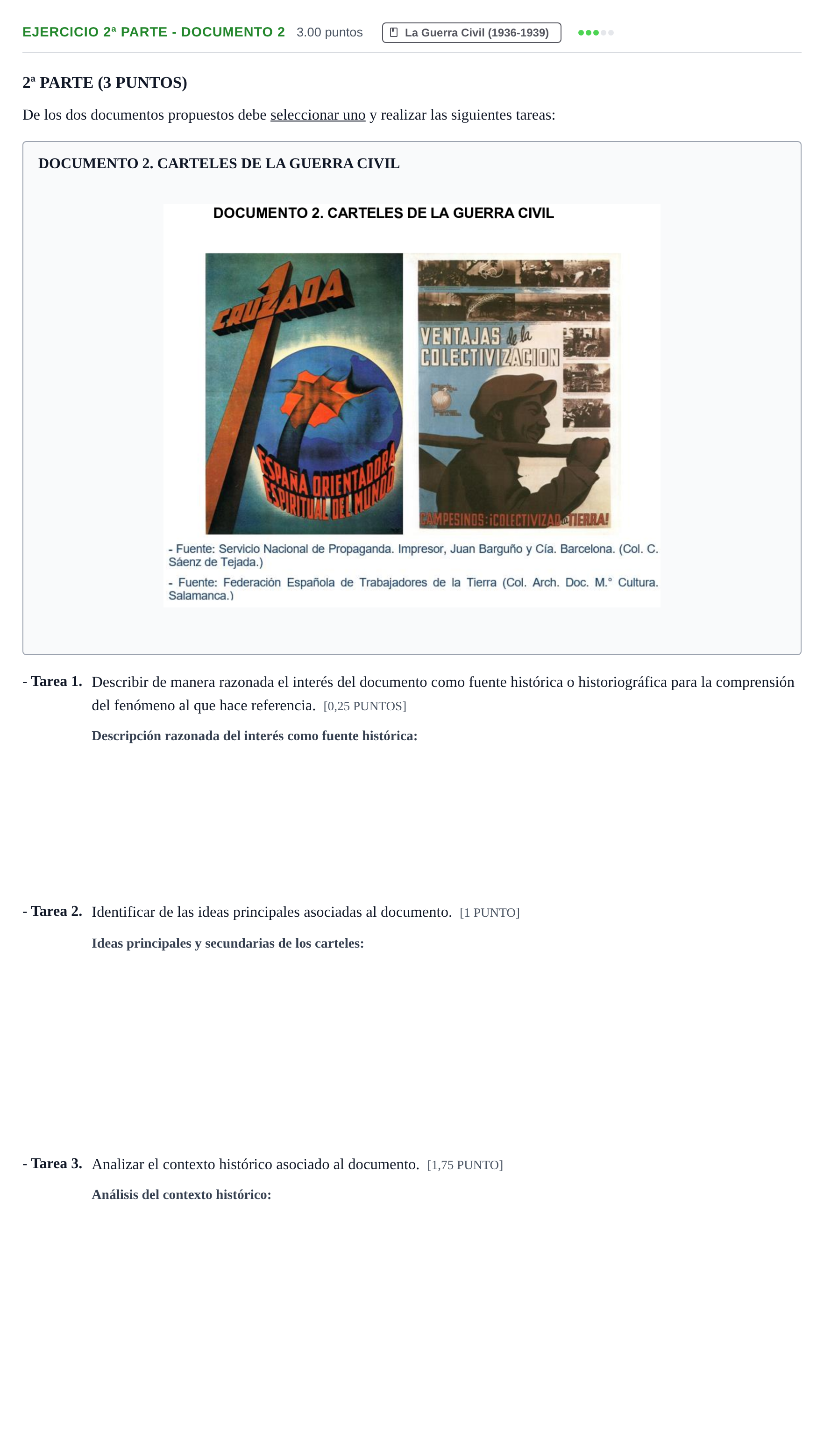 Enunciado: Ejercicio 2ª Parte - Documento 2 · Historia de España PAU Castilla-La Mancha Extraordinaria 2026