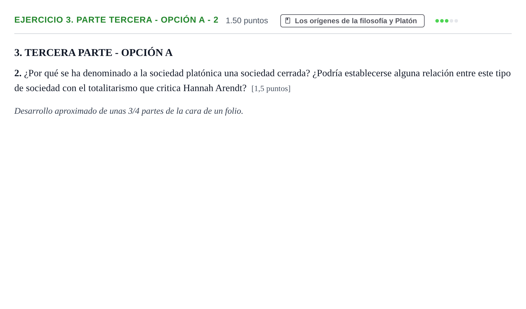 Enunciado: Ejercicio 3. Parte tercera - Opción A - 2 · Historia de la Filosofía PAU Castilla-La Mancha Ordinaria 2026