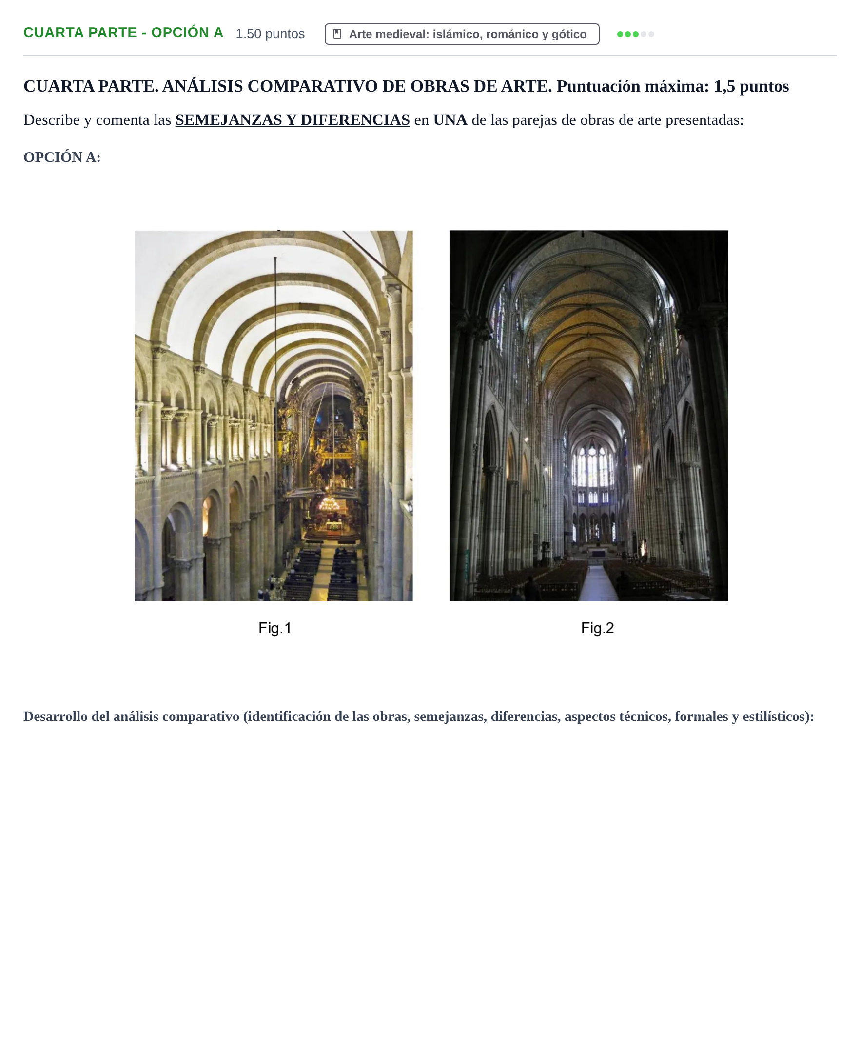 Enunciado: Ejercicio Cuarta Parte - Opción A · Historia del Arte PAU Castilla-La Mancha Extraordinaria 2026