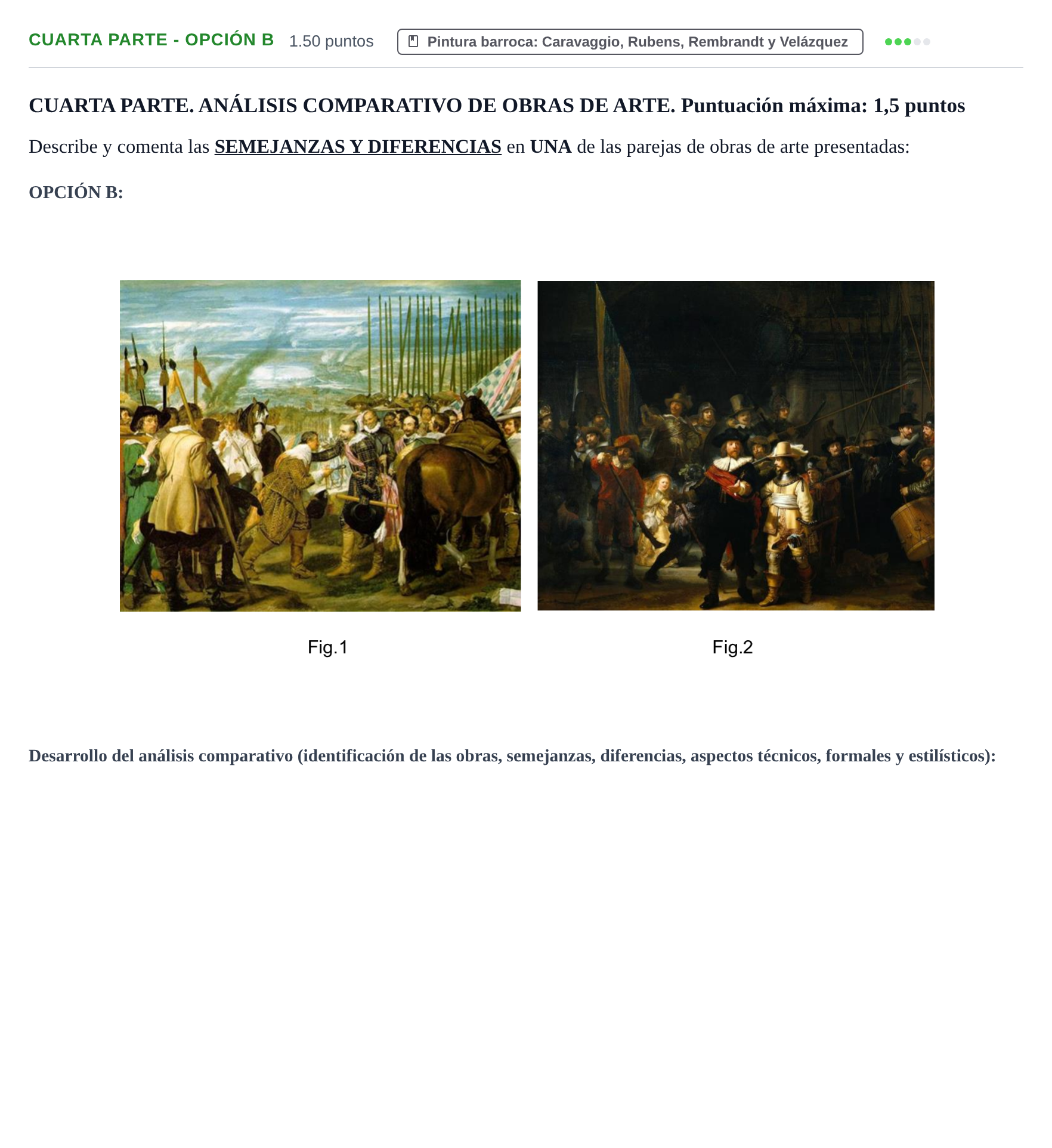 Enunciado: Ejercicio Cuarta Parte - Opción B · Historia del Arte PAU Castilla-La Mancha Extraordinaria 2026