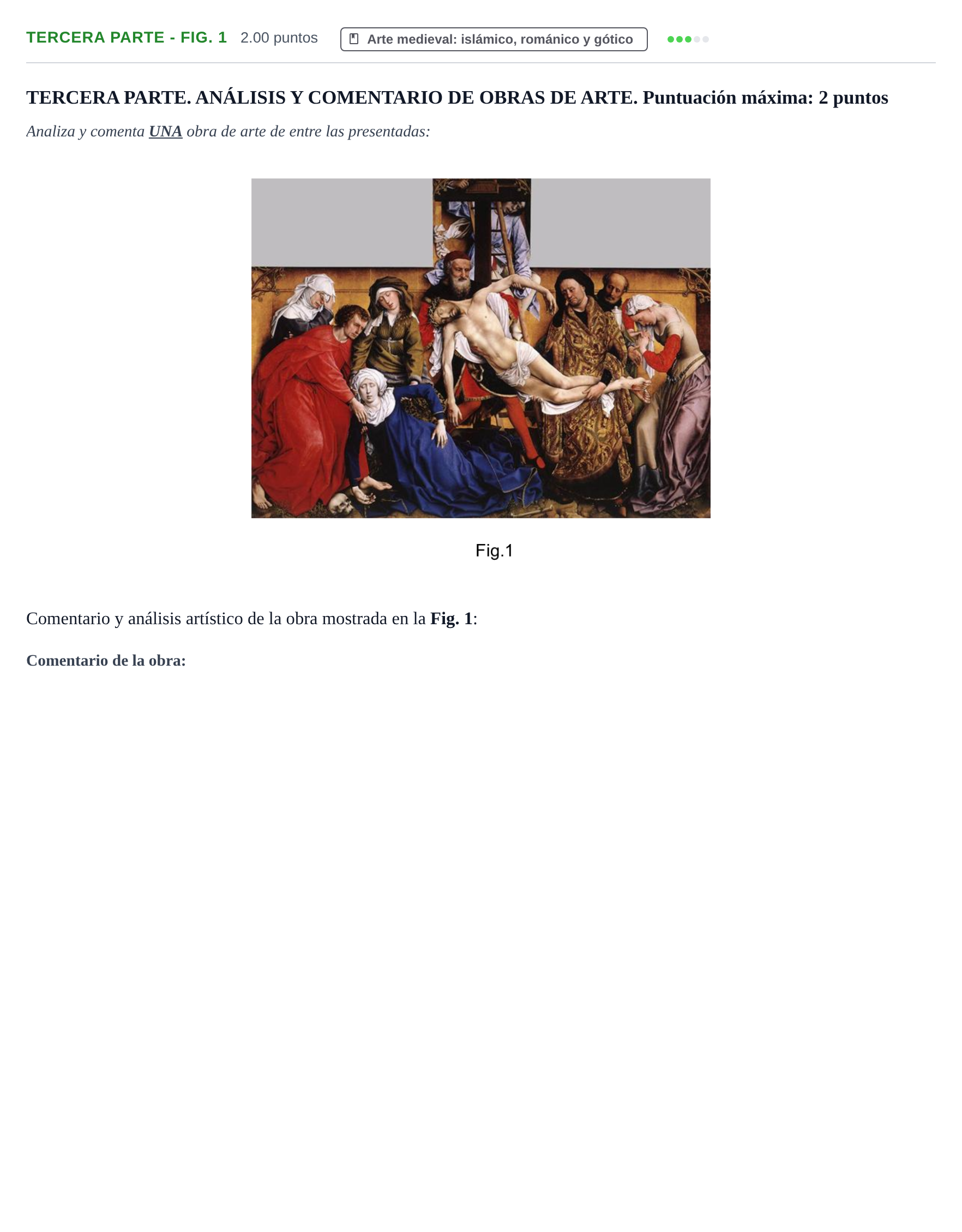 Enunciado: Ejercicio Tercera Parte - Fig. 1 · Historia del Arte PAU Castilla-La Mancha Ordinaria 2026