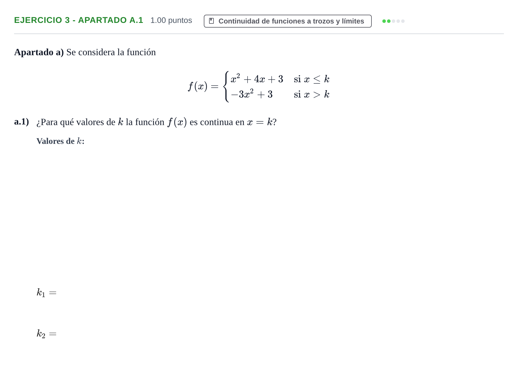 Enunciado: Ejercicio 3 - Apartado a.1 · Matemáticas aplicadas a las Ciencias Sociales II PAU Castilla-La Mancha Extraordinaria 2026