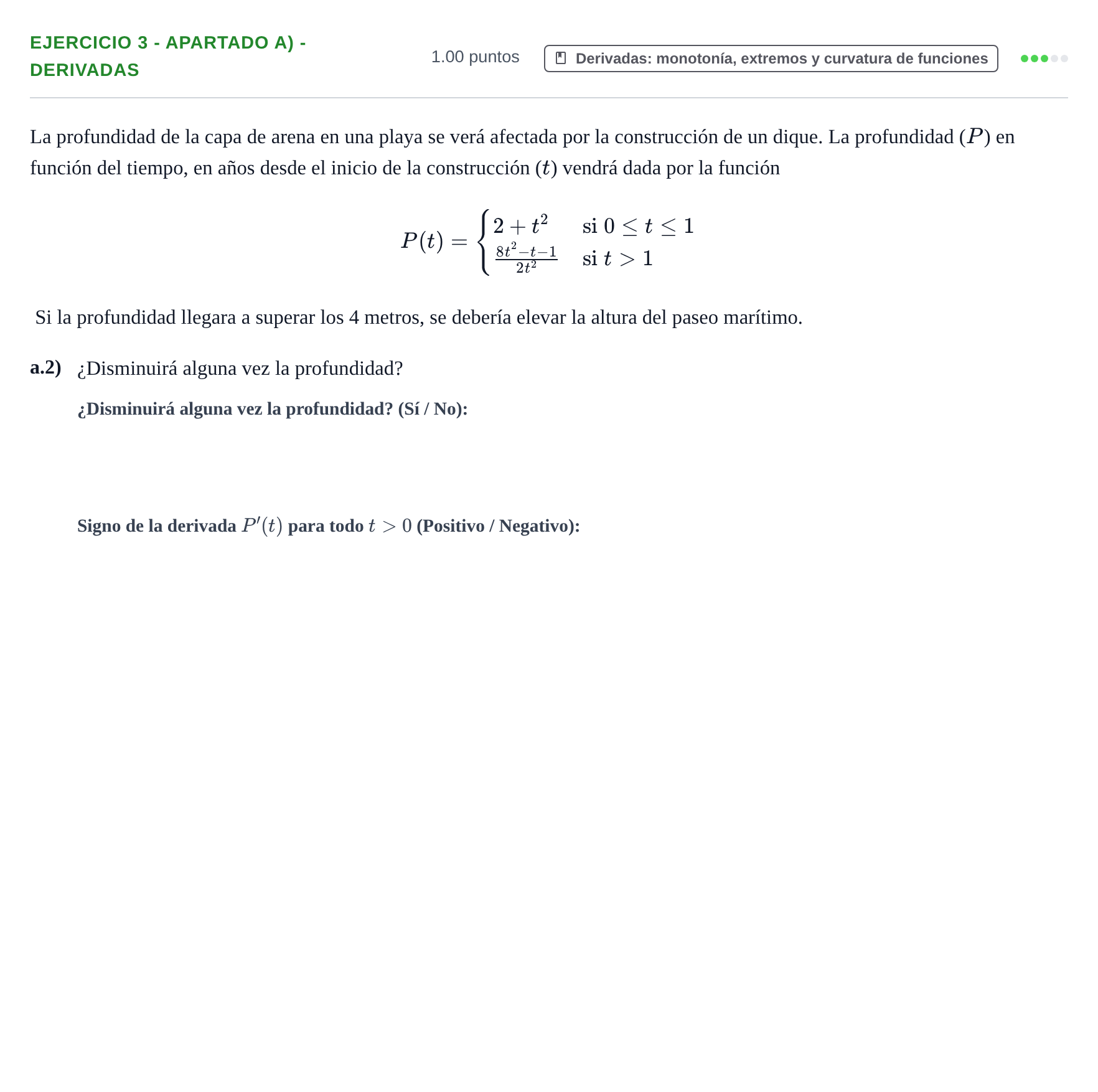 Enunciado: Ejercicio 3 - Apartado a) - Derivadas · Matemáticas aplicadas a las Ciencias Sociales II PAU Castilla-La Mancha Ordinaria 2026