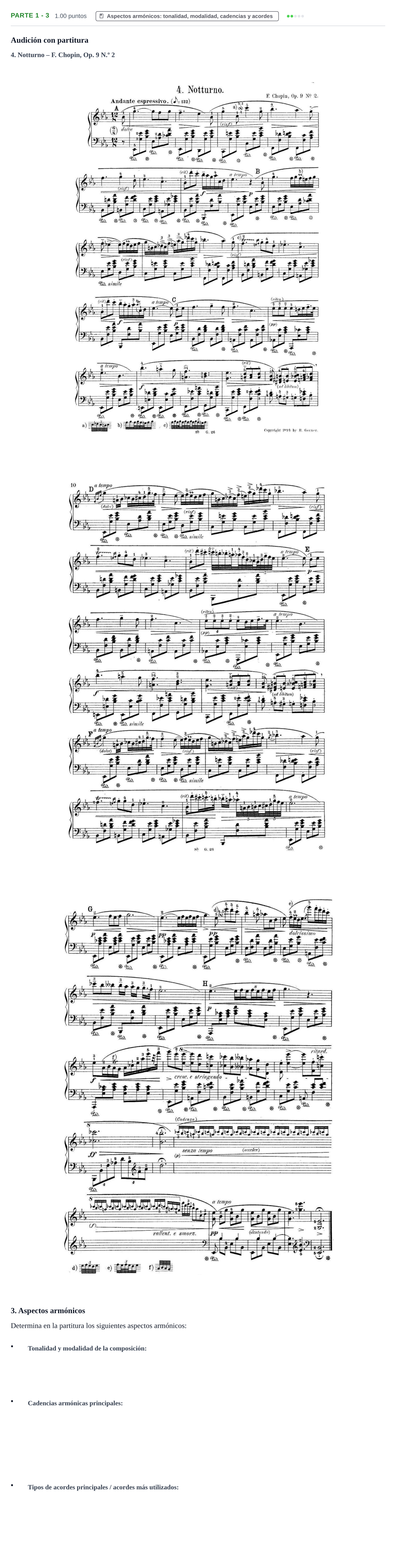 Enunciado: Ejercicio Parte 1 - 3 · Análisis Musical II PAU Castilla-La Mancha Ordinaria 2026