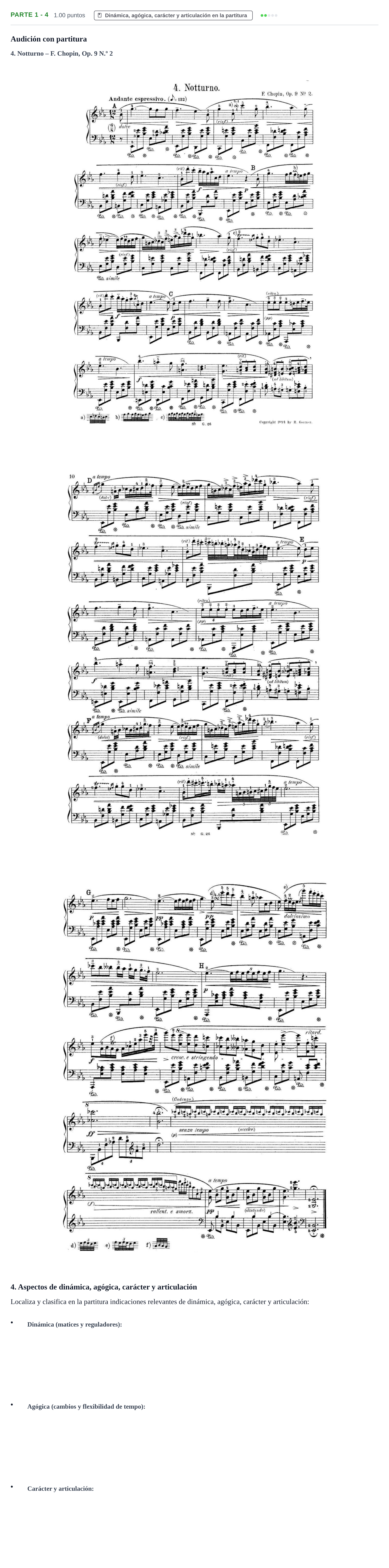 Enunciado: Ejercicio Parte 1 - 4 · Análisis Musical II PAU Castilla-La Mancha Ordinaria 2026