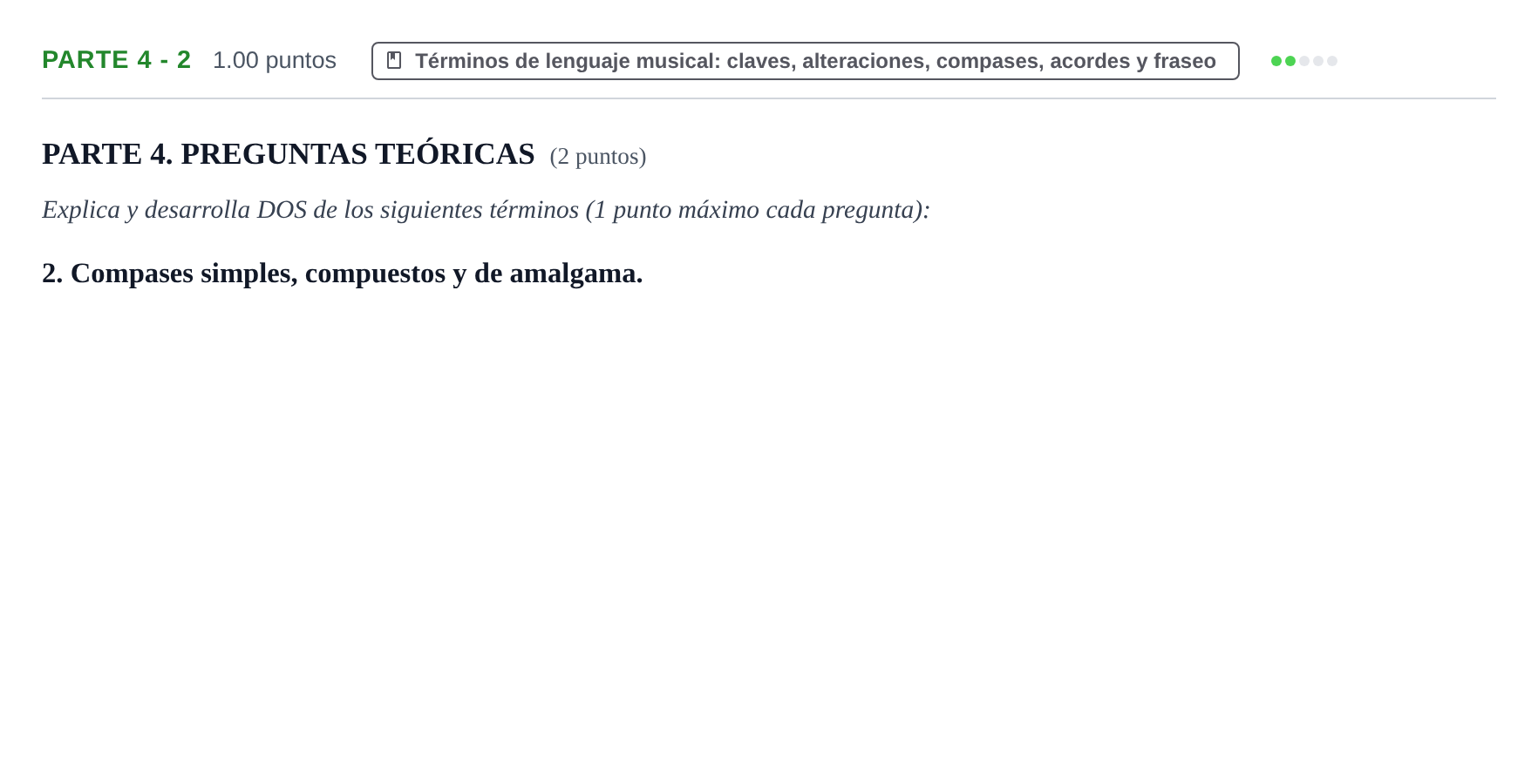 Enunciado: Ejercicio Parte 4 - 2 · Análisis Musical II PAU Castilla-La Mancha Ordinaria 2026