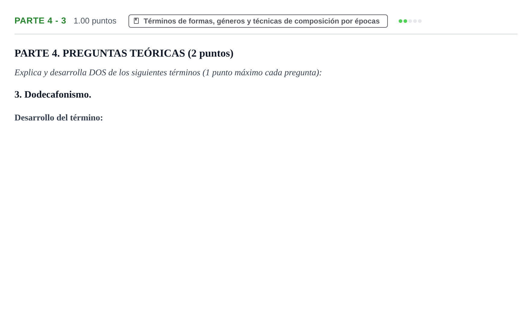 Enunciado: Ejercicio Parte 4 - 3 · Análisis Musical II PAU Castilla-La Mancha Ordinaria 2026
