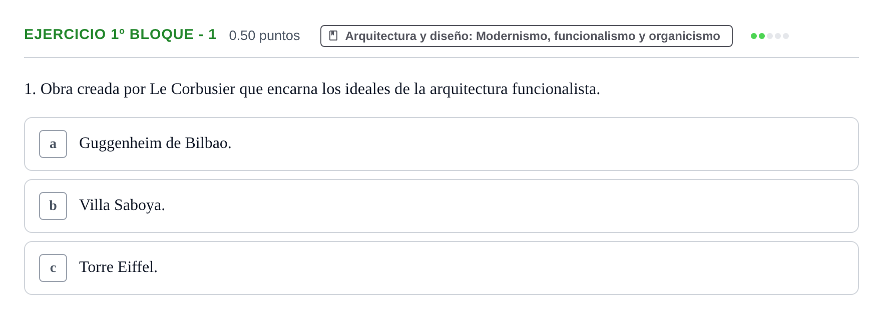 Enunciado: Ejercicio 1º Bloque - 1 · Movimientos Culturales y Artísticos PAU Castilla-La Mancha Extraordinaria 2026