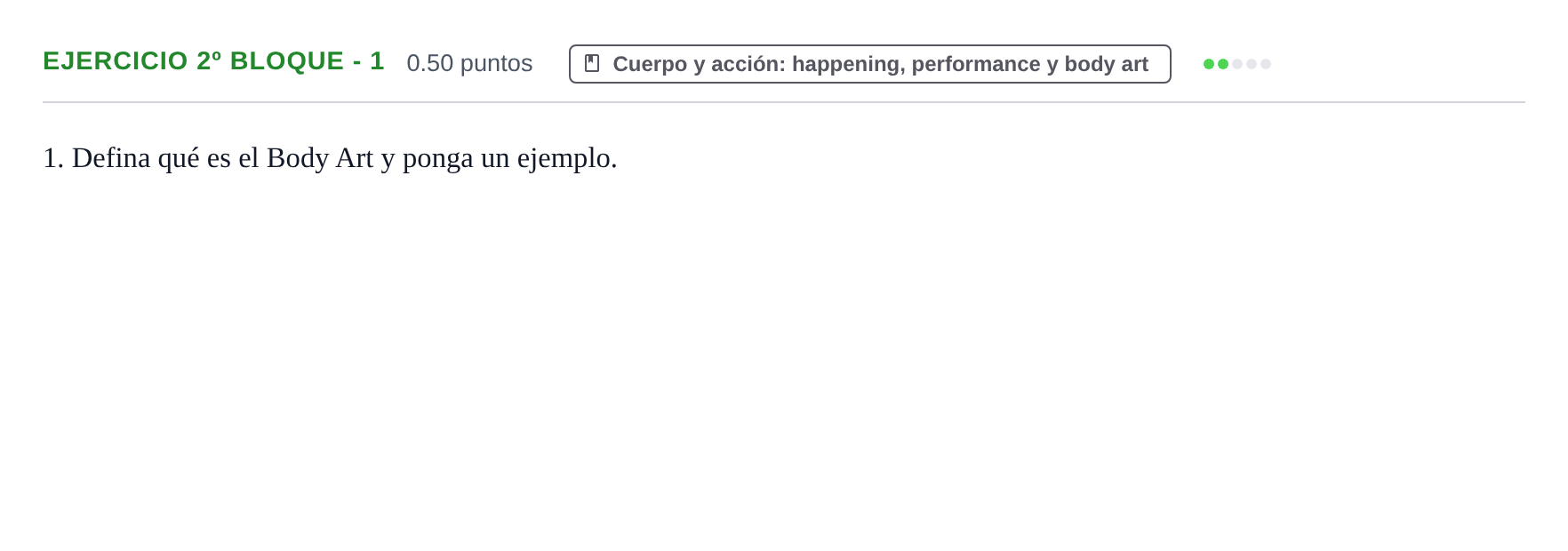 Enunciado: Ejercicio 2º Bloque - 1 · Movimientos Culturales y Artísticos PAU Castilla-La Mancha Extraordinaria 2026