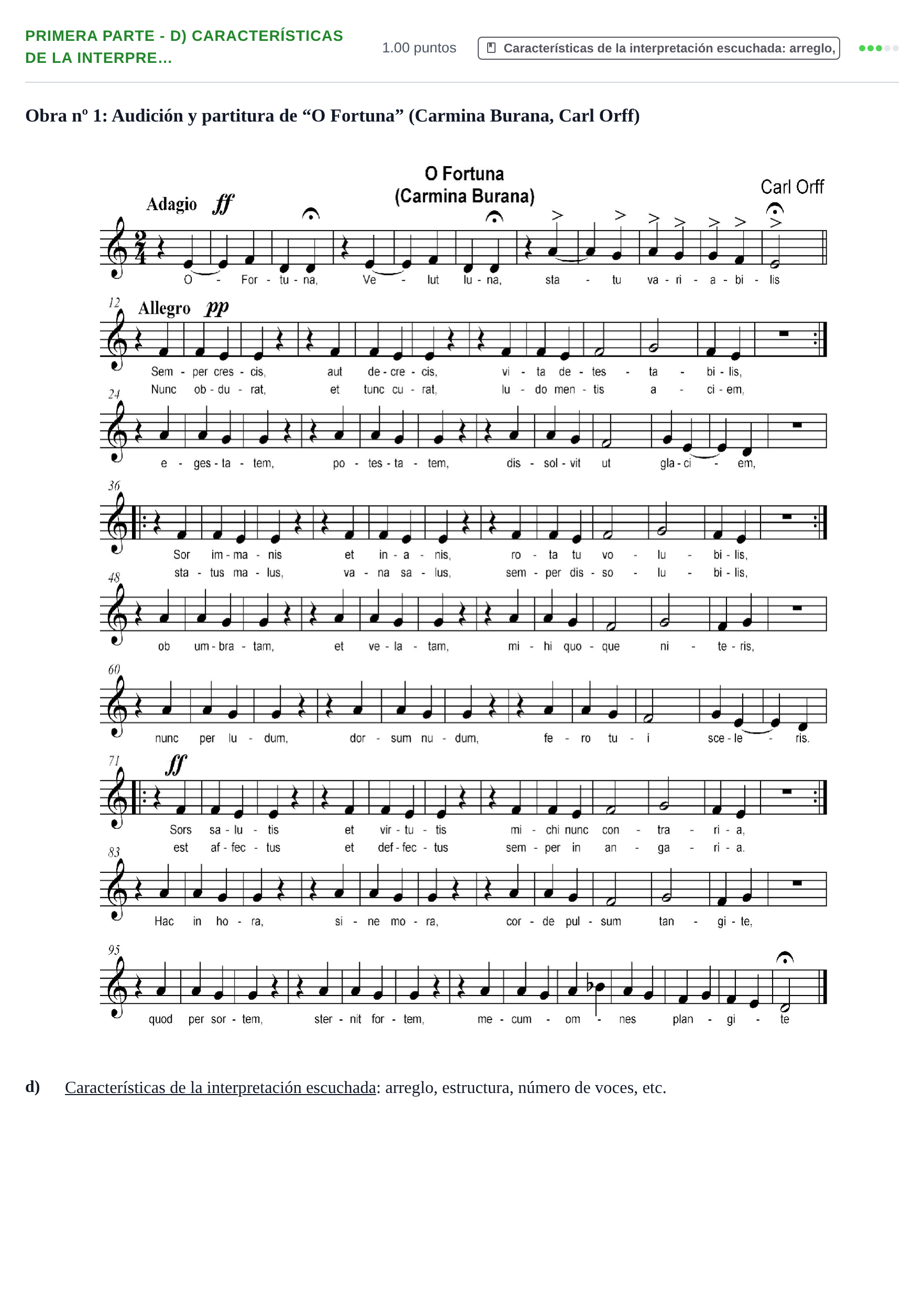 Enunciado: Ejercicio Primera parte - d) Características de la interpre… · Coro y Técnica Vocal PAU Castilla-La Mancha Ordinaria 2026