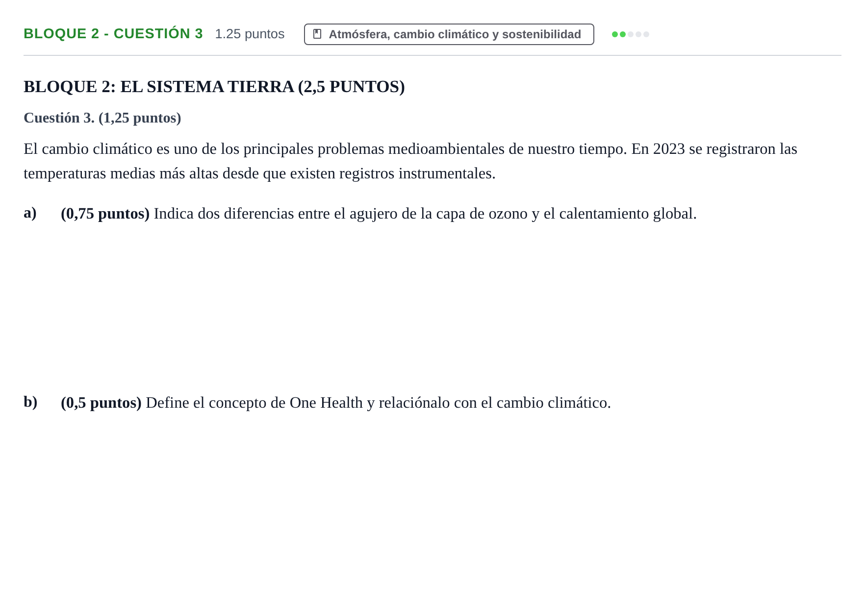 Enunciado: Bloque 2 - Cuestión 3 · Ciencias Generales PAU Castilla-La Mancha Ordinaria 2026