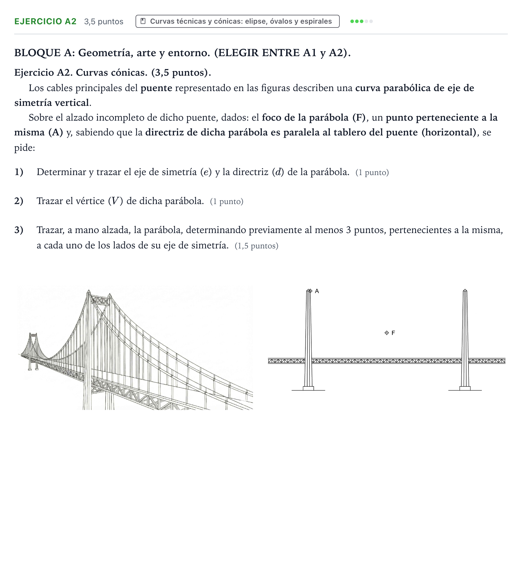 Enunciado: Ejercicio A2 · Dibujo Técnico Aplicado a las Artes Plásticas y al Diseño PAU Castilla-La Mancha Extraordinaria 2026